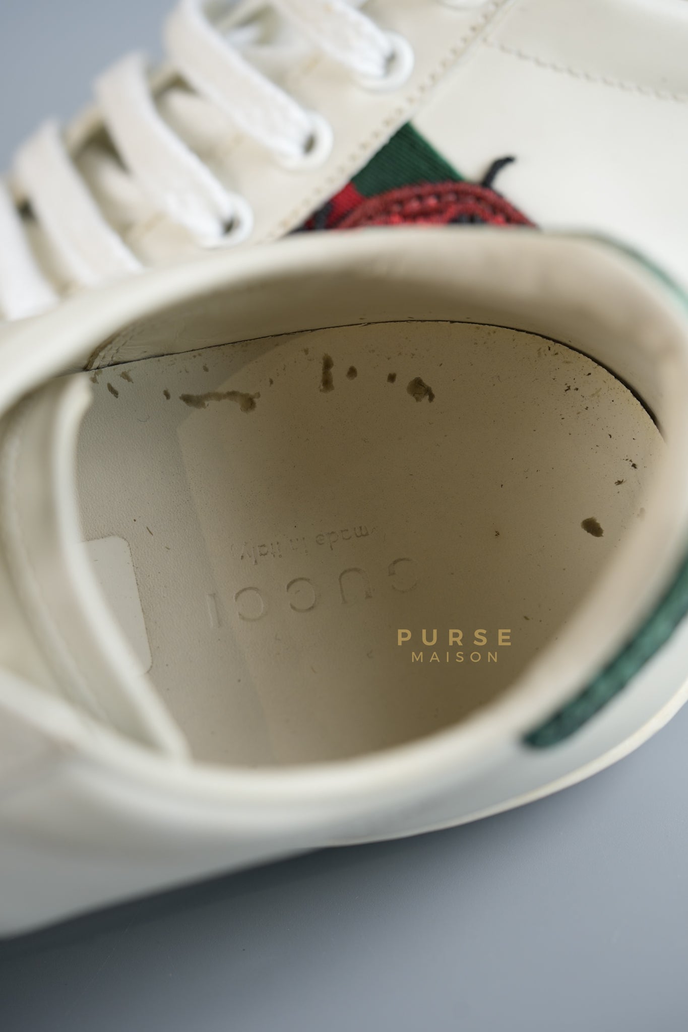 Ace Star/Pineapple White Sneaker Size 38 EUR (26cm) | Purse Maison Luxury Bags Shop