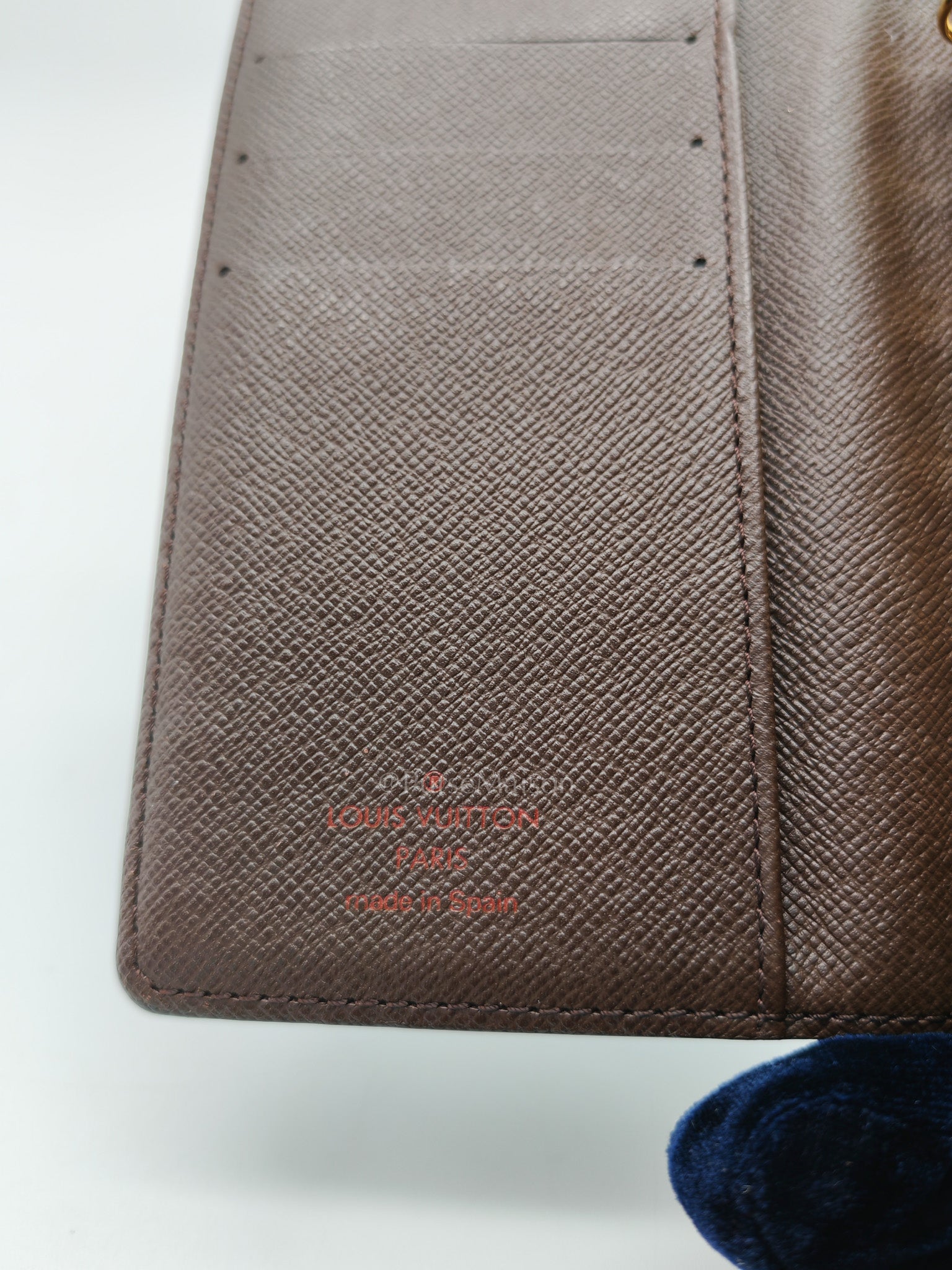 Agenda Planner Cover in Damier Ebene Canvas (Datecode: CA0073) | Purse Maison Luxury Bags Shop
