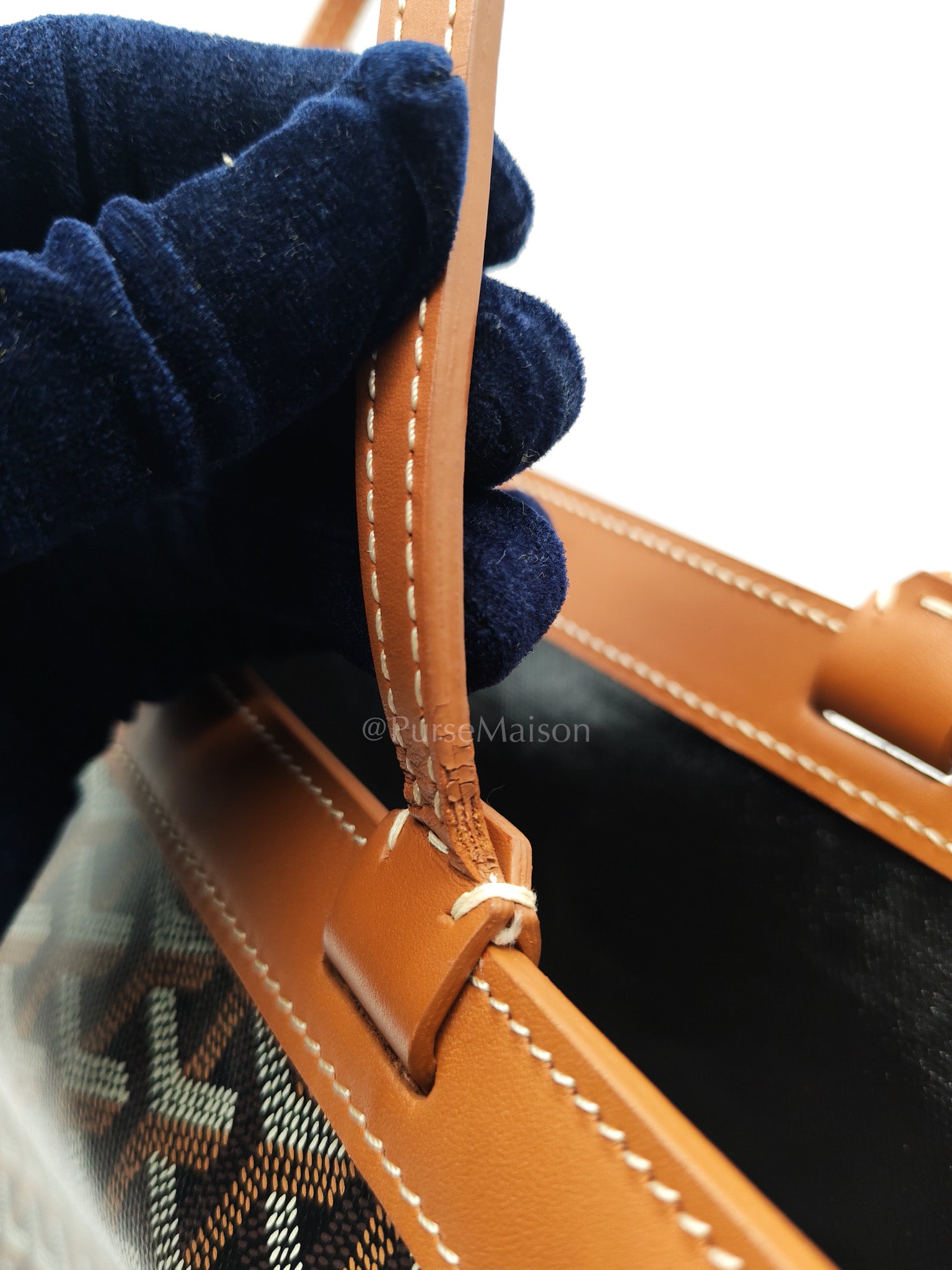 Bellechasse Blaude Tote Bag Pm in Tan Goyardine Canvas