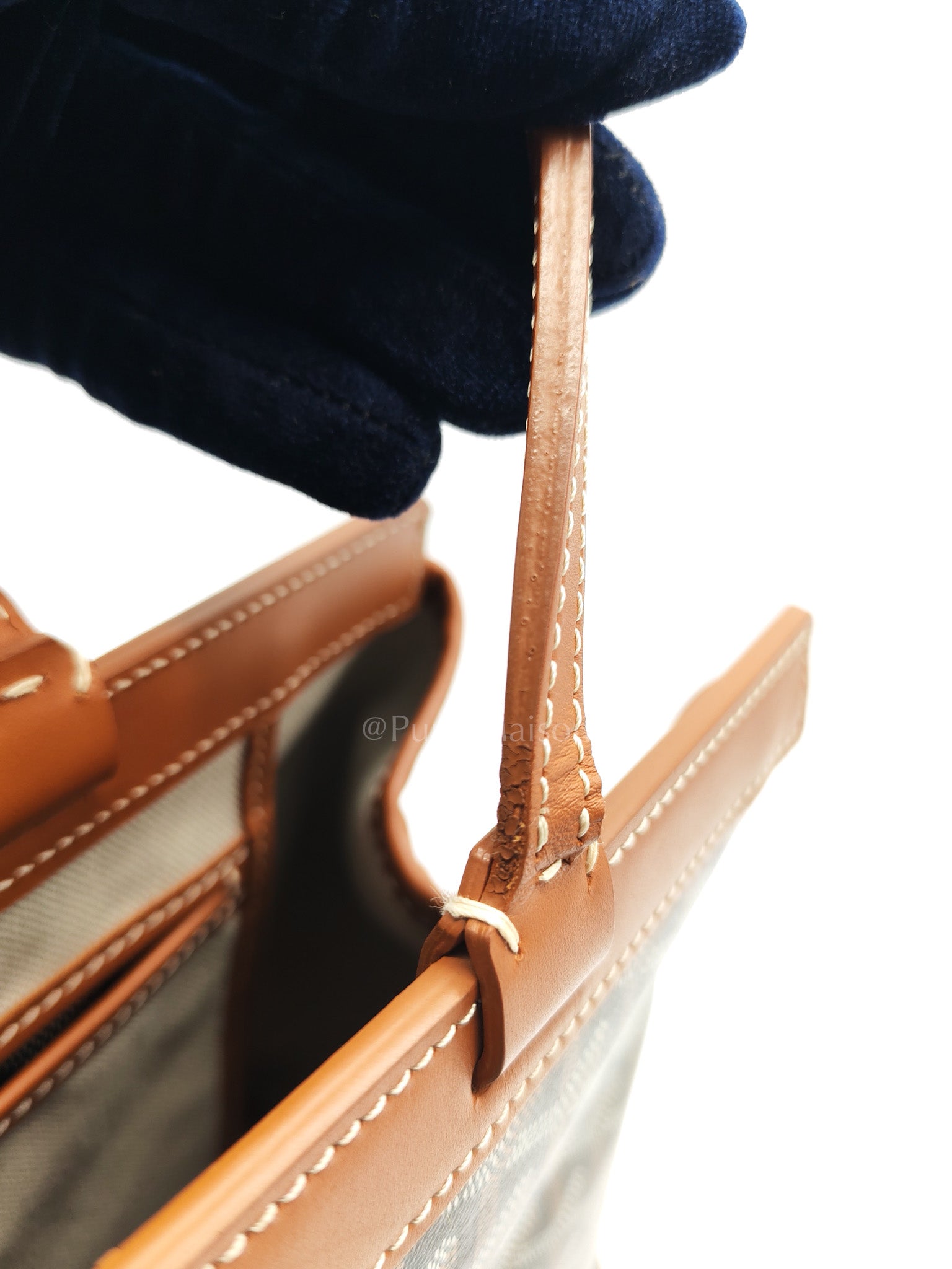 Bellechasse Blaude Tote Bag Pm in Tan Goyardine Canvas