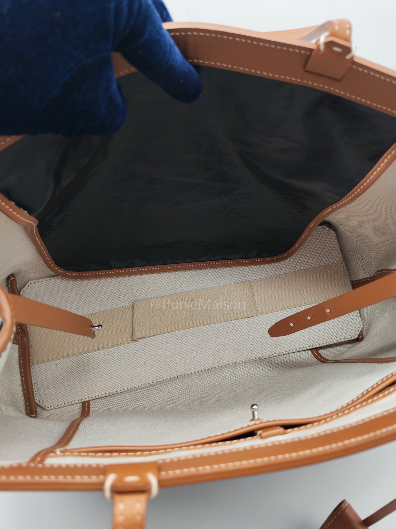 Bellechasse Blaude Tote Bag Pm in Tan Goyardine Canvas