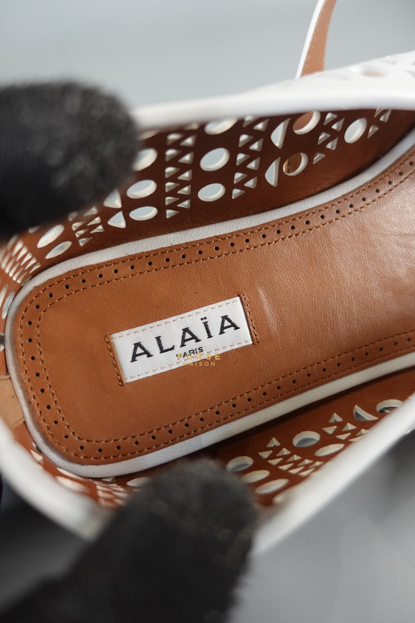 Alaia Blanc Casse Vienne Lambskin Ballet Flats Size 40 | Purse Maison Luxury Bags Shop