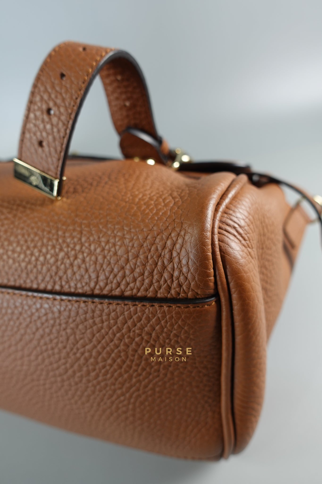 Alexa Bag in Chestnut Grain Leather Bag | Purse Maison Luxury Bags Shop