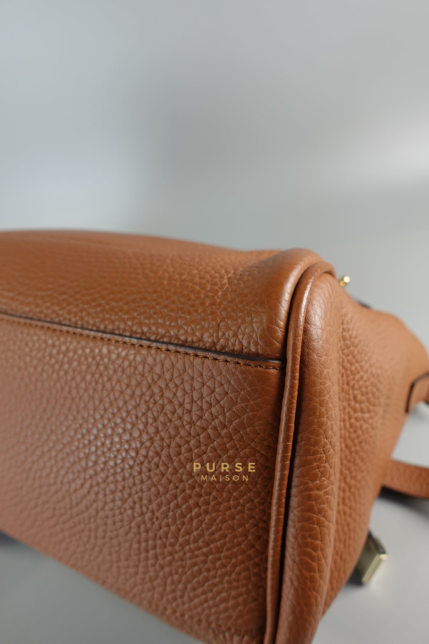 Alexa Bag in Chestnut Grain Leather Bag | Purse Maison Luxury Bags Shop