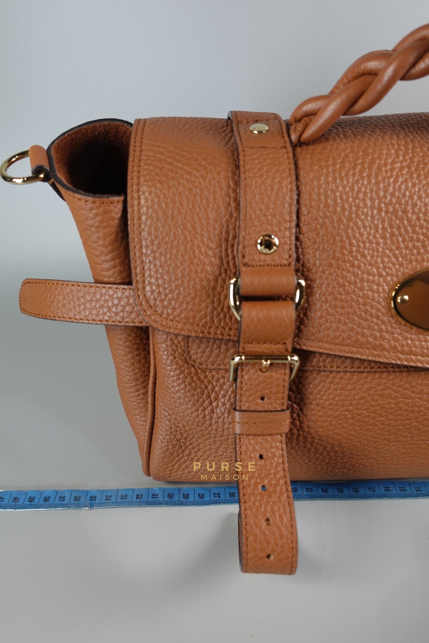 Alexa Bag in Chestnut Grain Leather Bag | Purse Maison Luxury Bags Shop