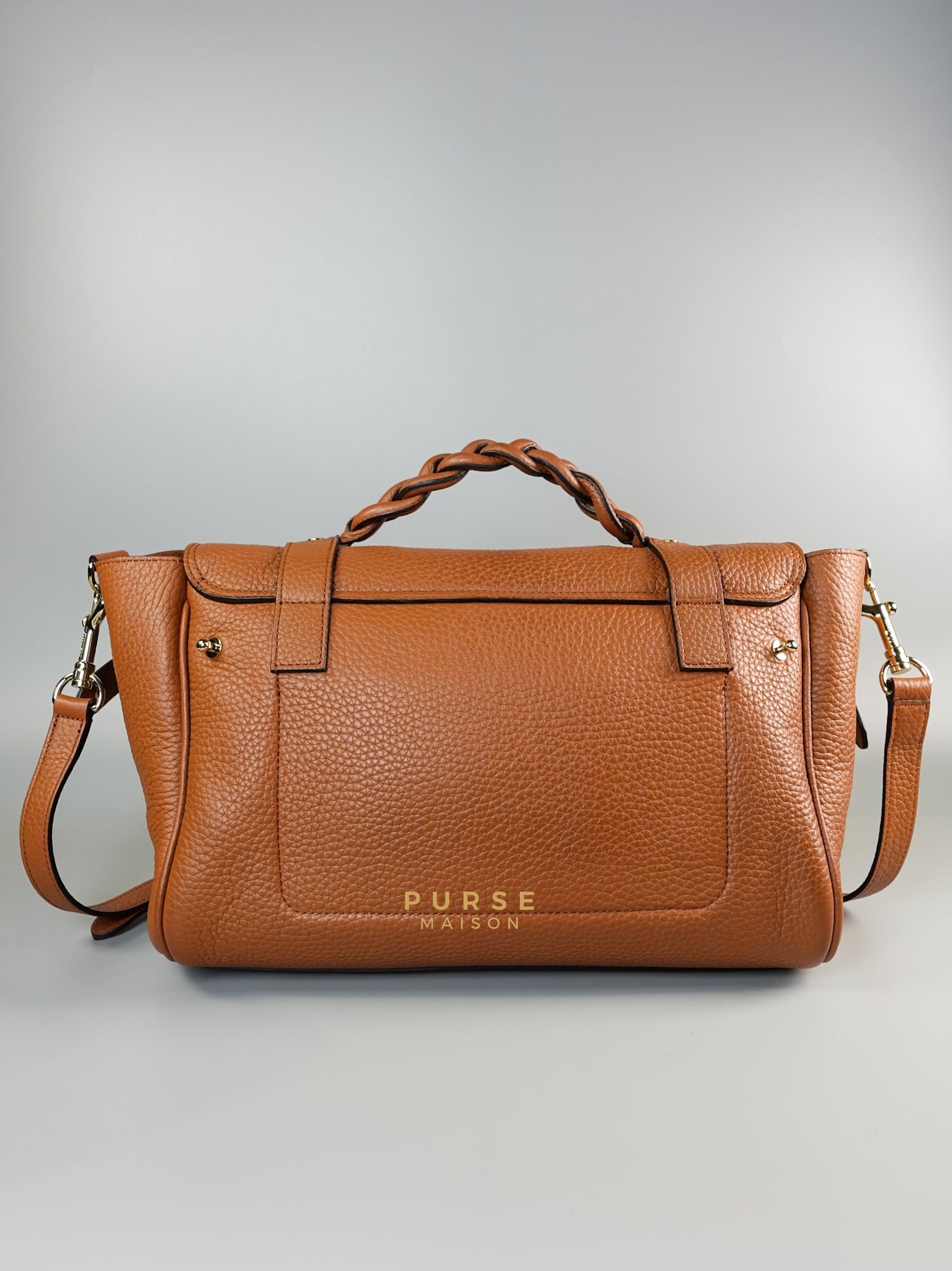 Alexa Bag in Chestnut Grain Leather Bag | Purse Maison Luxury Bags Shop