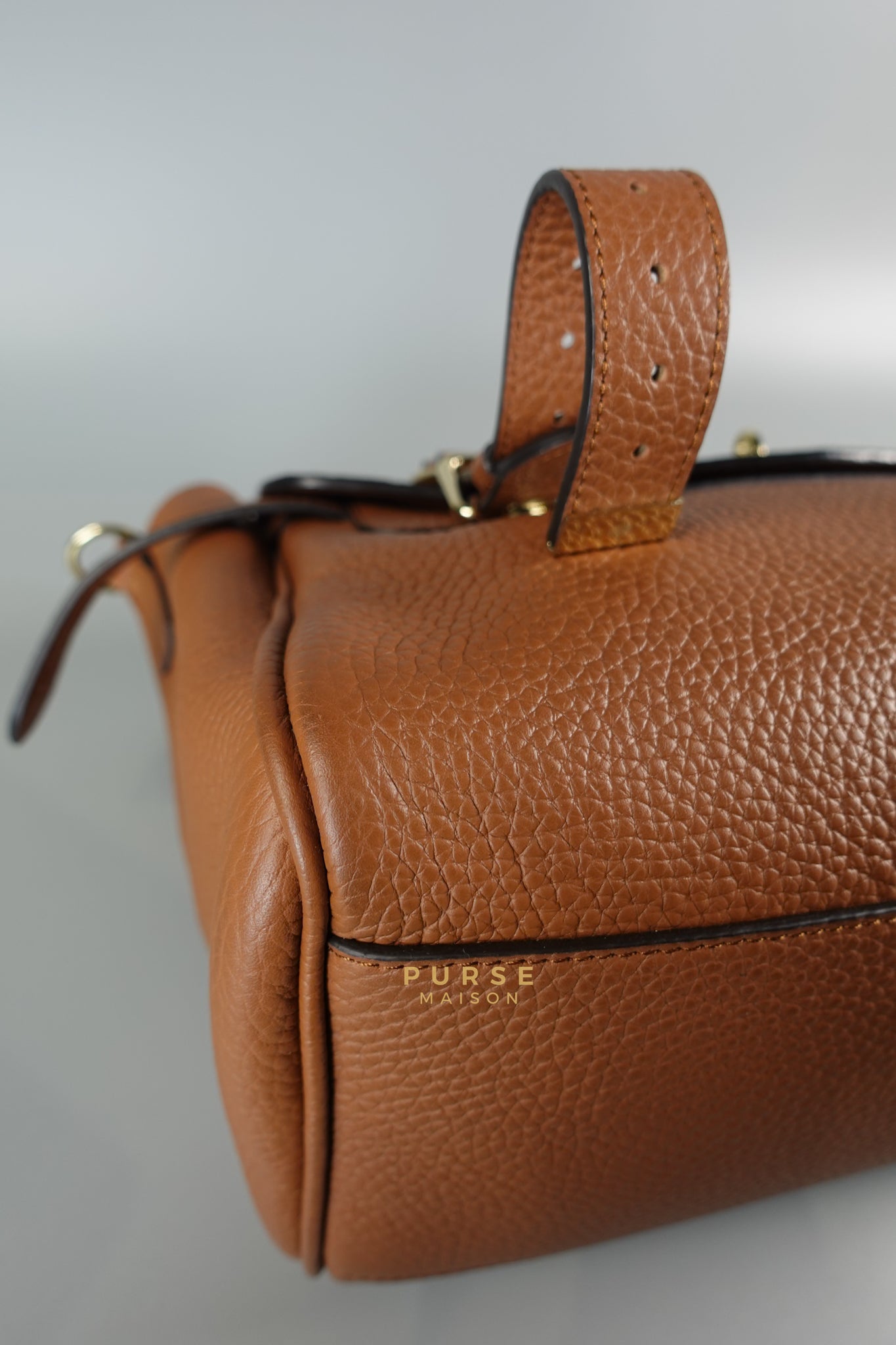 Alexa Bag in Chestnut Grain Leather Bag | Purse Maison Luxury Bags Shop