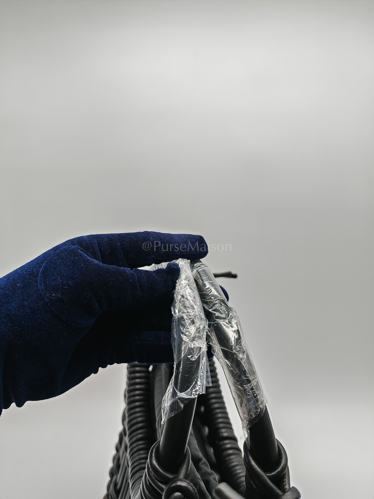 Allknots Woven Tote Bag in Black Lambskin Leather | Purse Maison Luxury Bags Shop