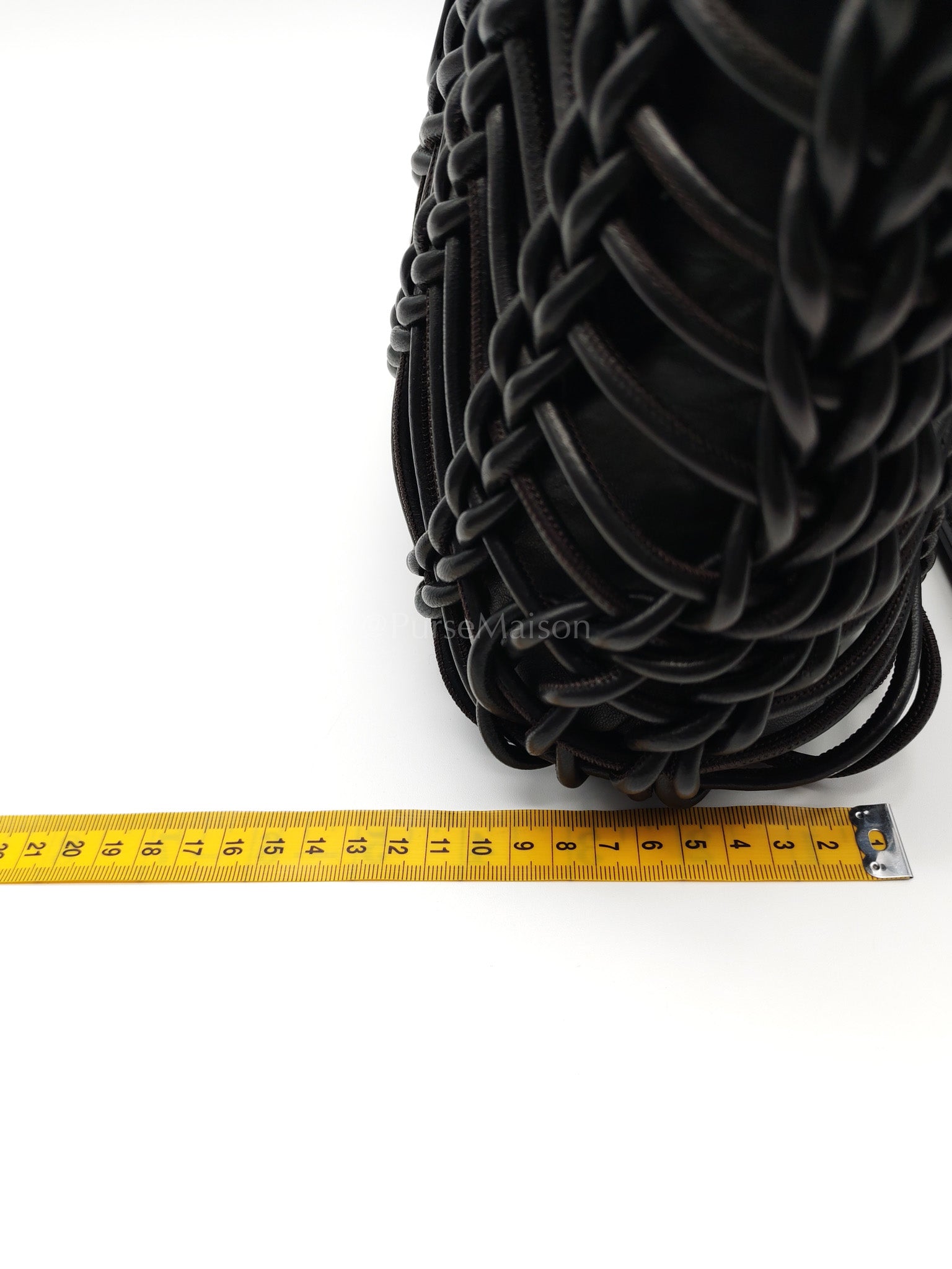 Allknots Woven Tote Bag in Black Lambskin Leather | Purse Maison Luxury Bags Shop