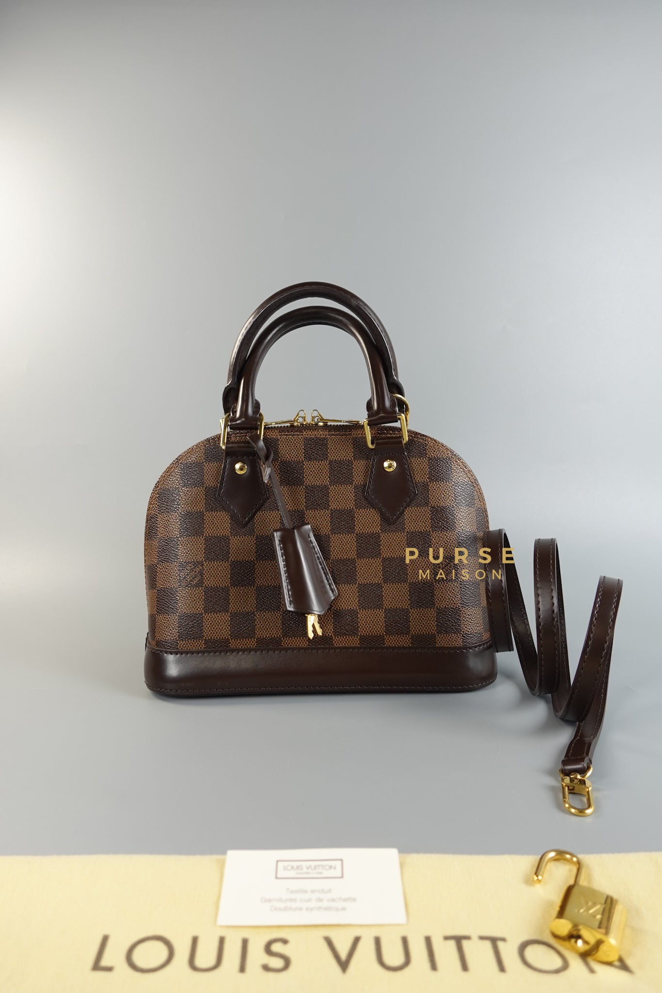 Alma BB Damier Ebene Canvas (Date Code: AA4156) | Purse Maison Luxury Bags Shop