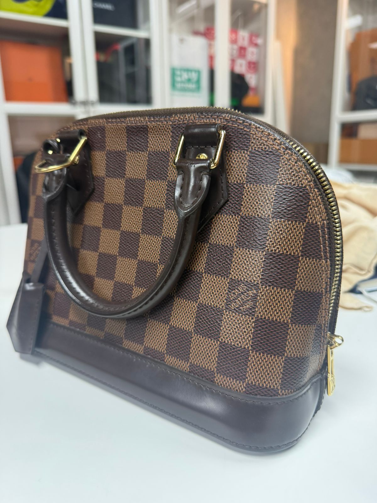 Alma BB Damier Ebene Canvas (year 2019) | Purse Maison Luxury Bags Shop