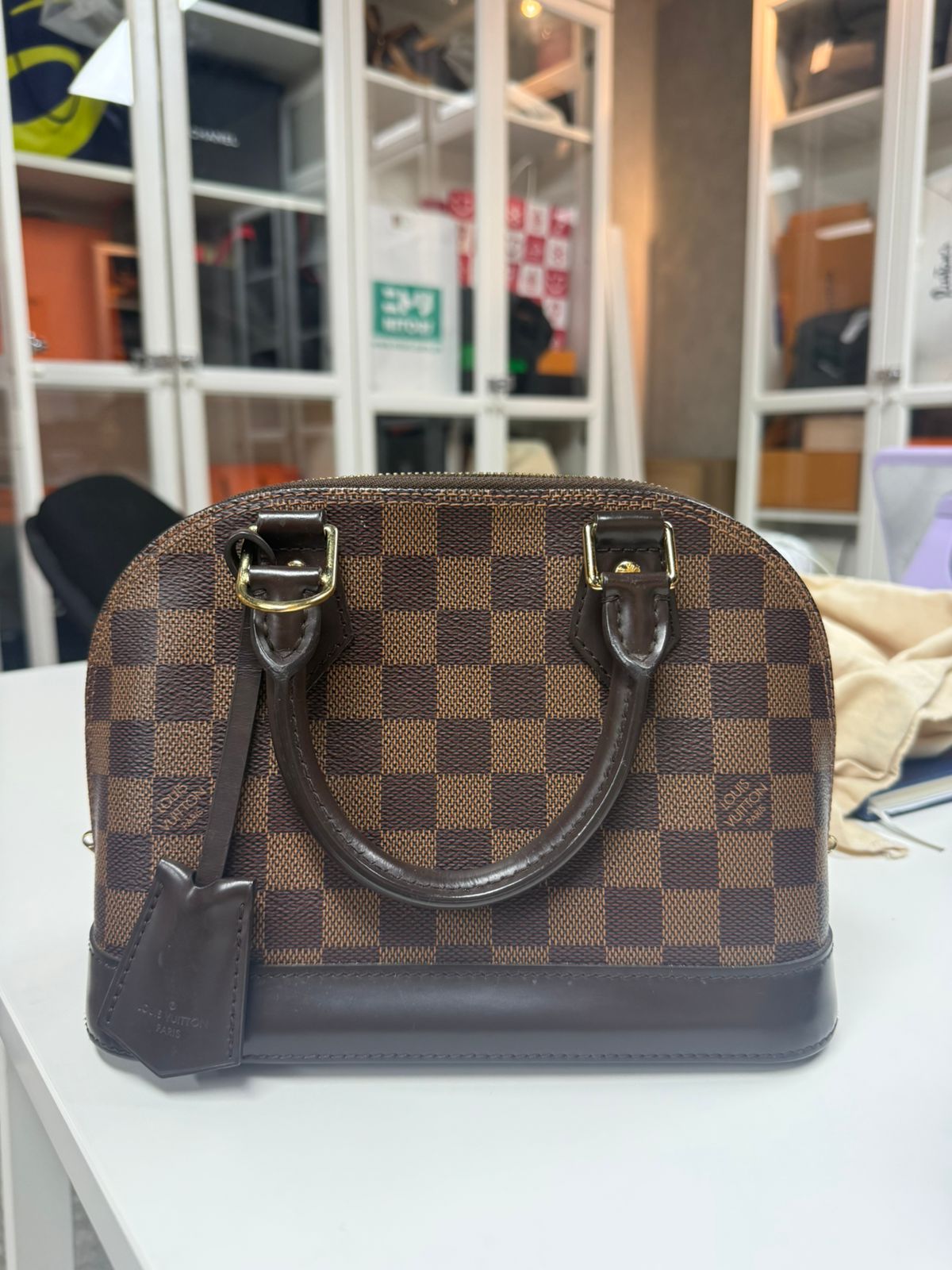 Alma BB Damier Ebene Canvas (year 2019) | Purse Maison Luxury Bags Shop