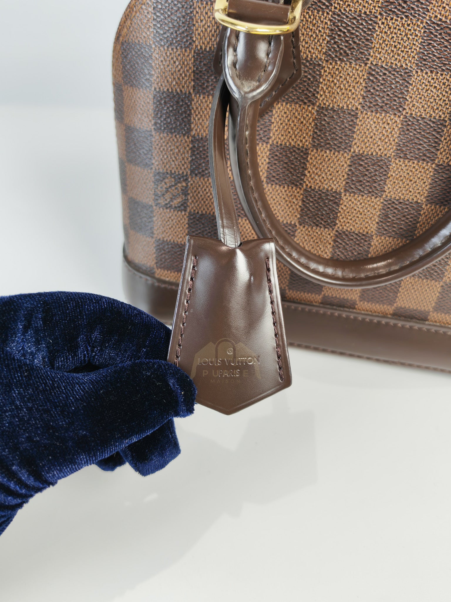 Alma BB in Damier Ebene Canvas (Date code: AA1168) | Purse Maison Luxury Bags Shop