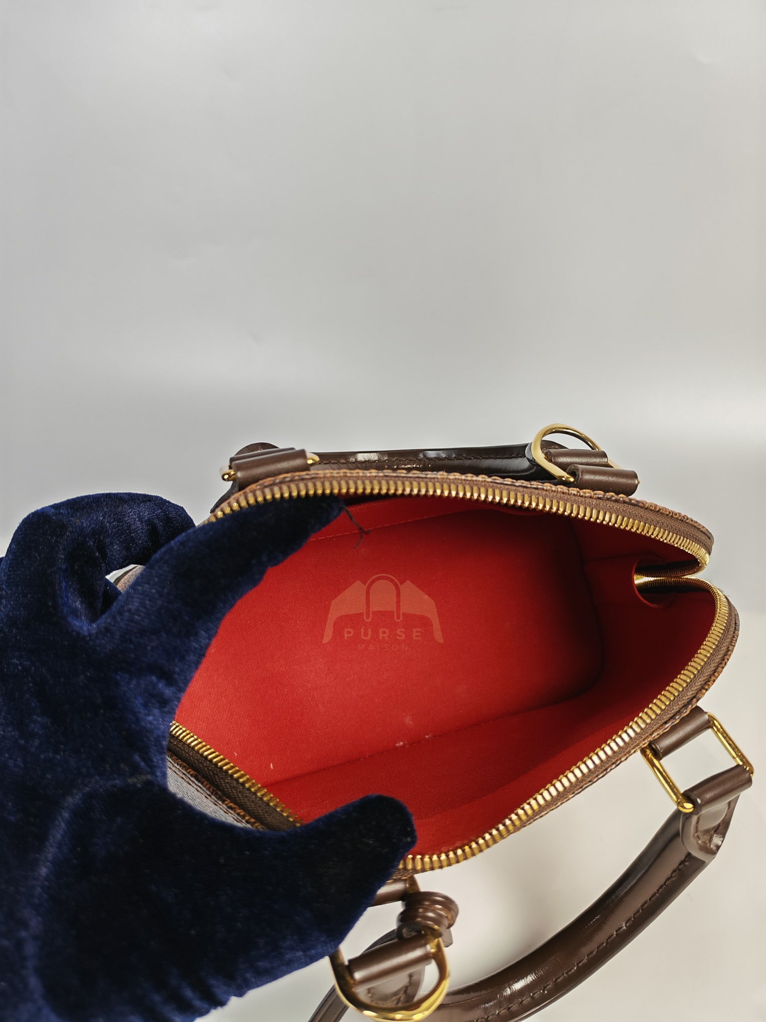 Alma BB in Damier Ebene Canvas (Date code: AA1168) | Purse Maison Luxury Bags Shop