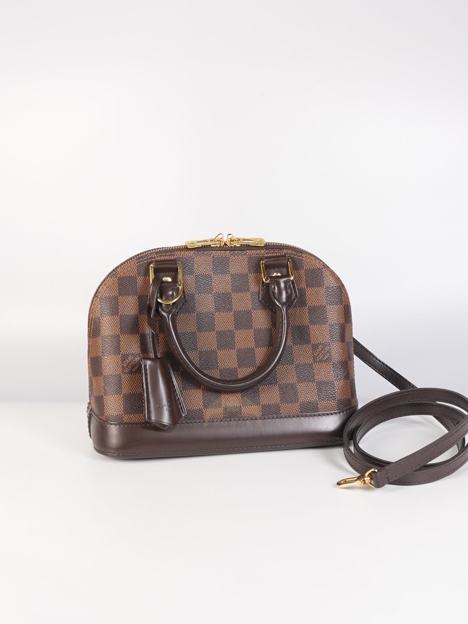 Alma BB in Damier Ebene Canvas (Date Code: AA4107) | Purse Maison Luxury Bags Shop