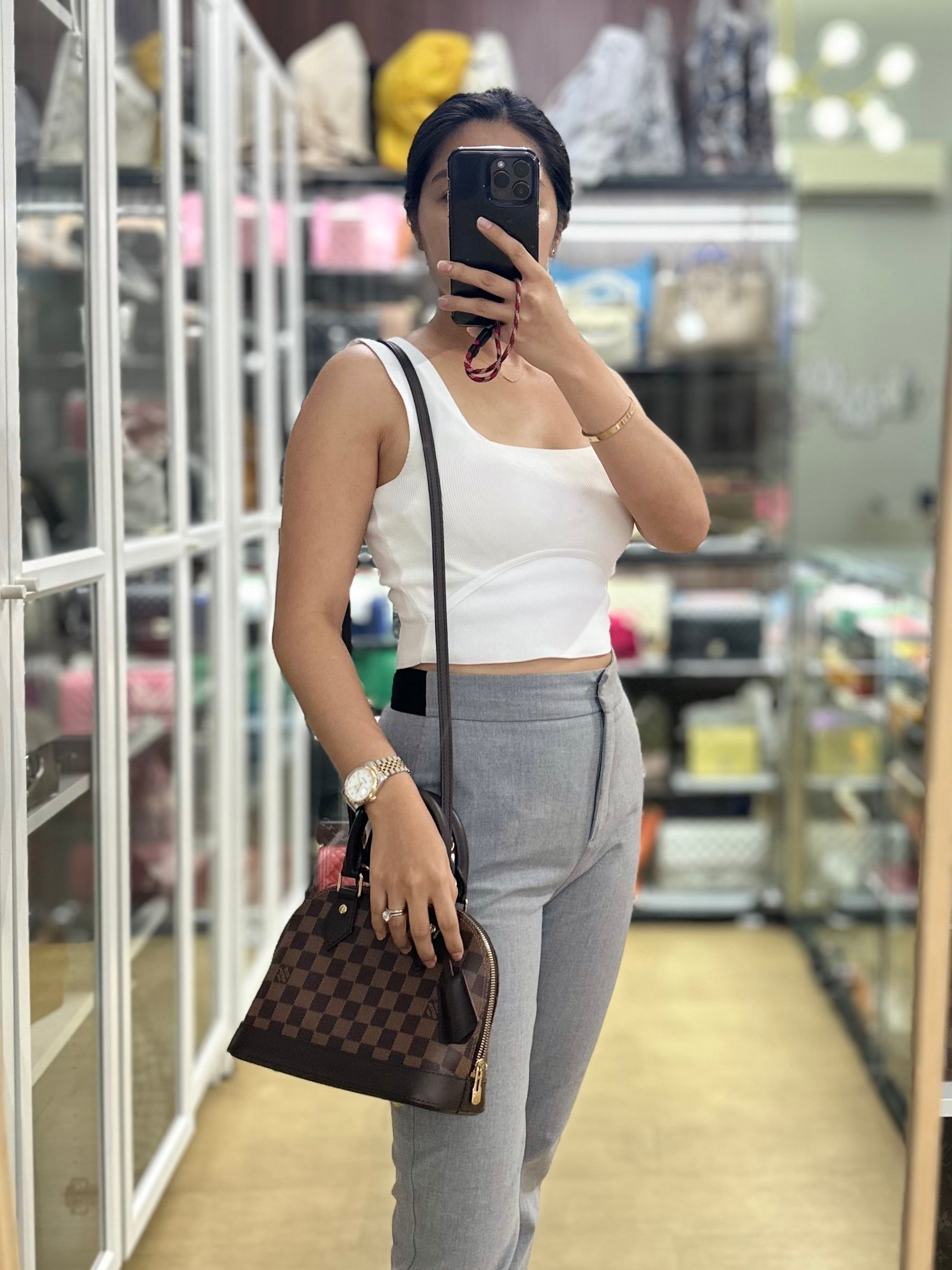 Alma BB Damier Ebene Canvas (Date Code: CT0169) | Purse Maison Luxury Bags Shop