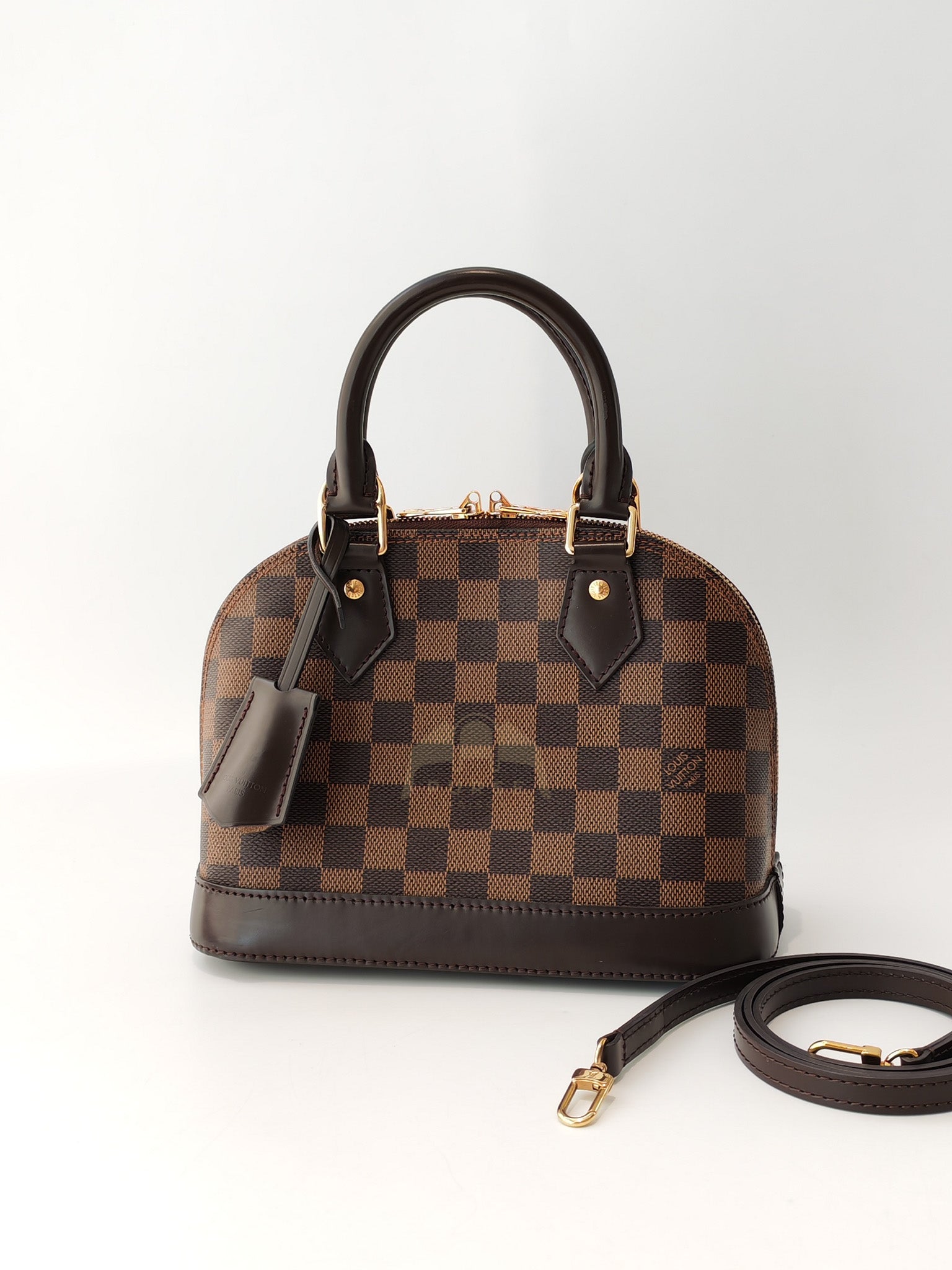 Alma BB in Damier Ebene Canvas (Date code: AR4108) | Purse Maison Luxury Bags Shop