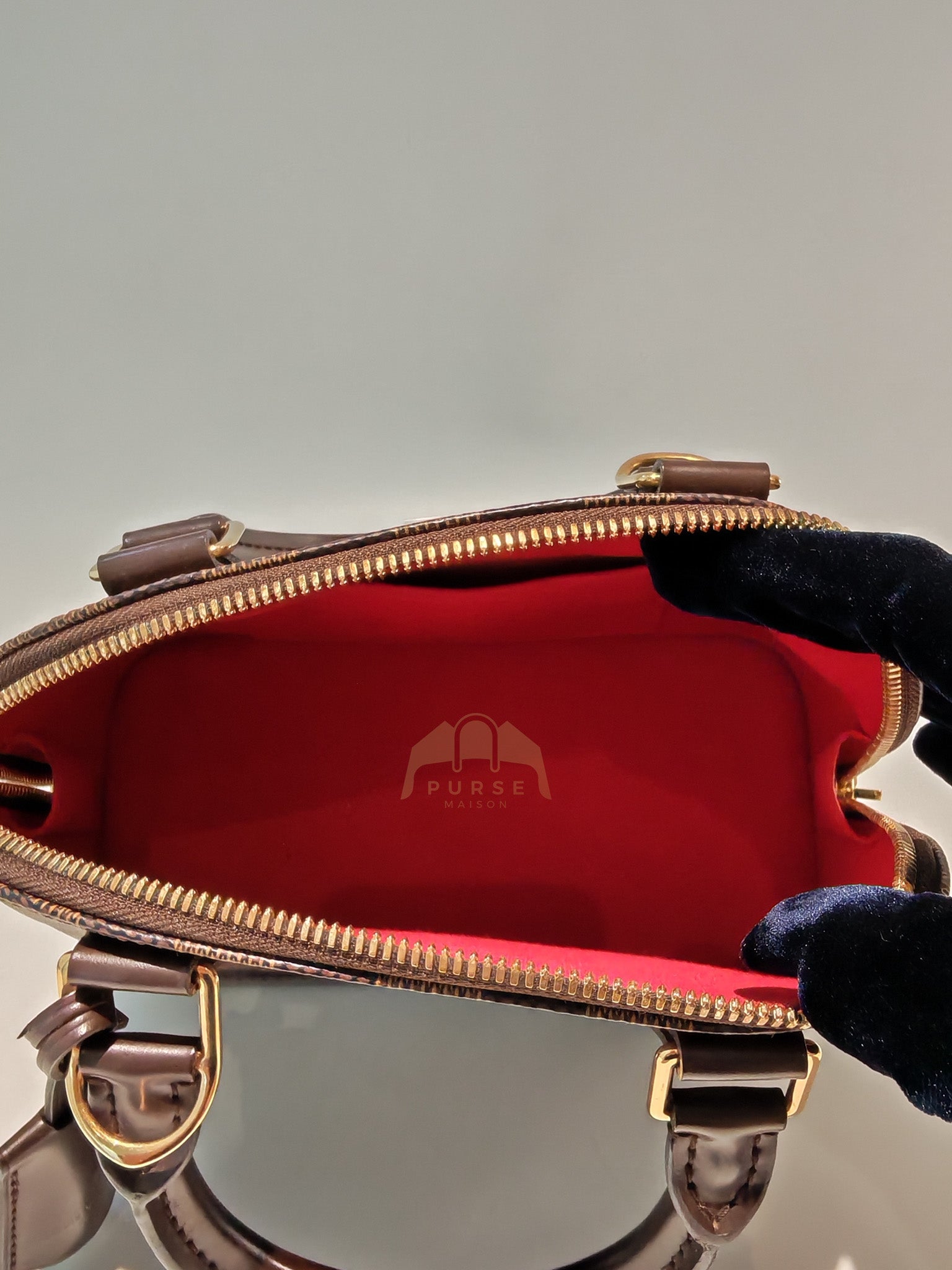 Alma BB in Damier Ebene Canvas (Date code: AR4108) | Purse Maison Luxury Bags Shop