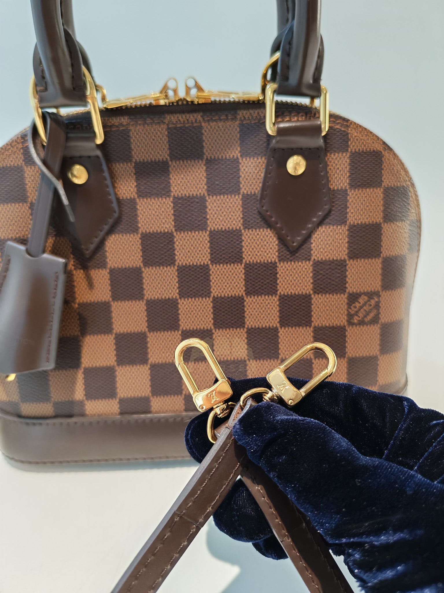 Alma BB in Damier Ebene Canvas (Date code: AR4108) | Purse Maison Luxury Bags Shop