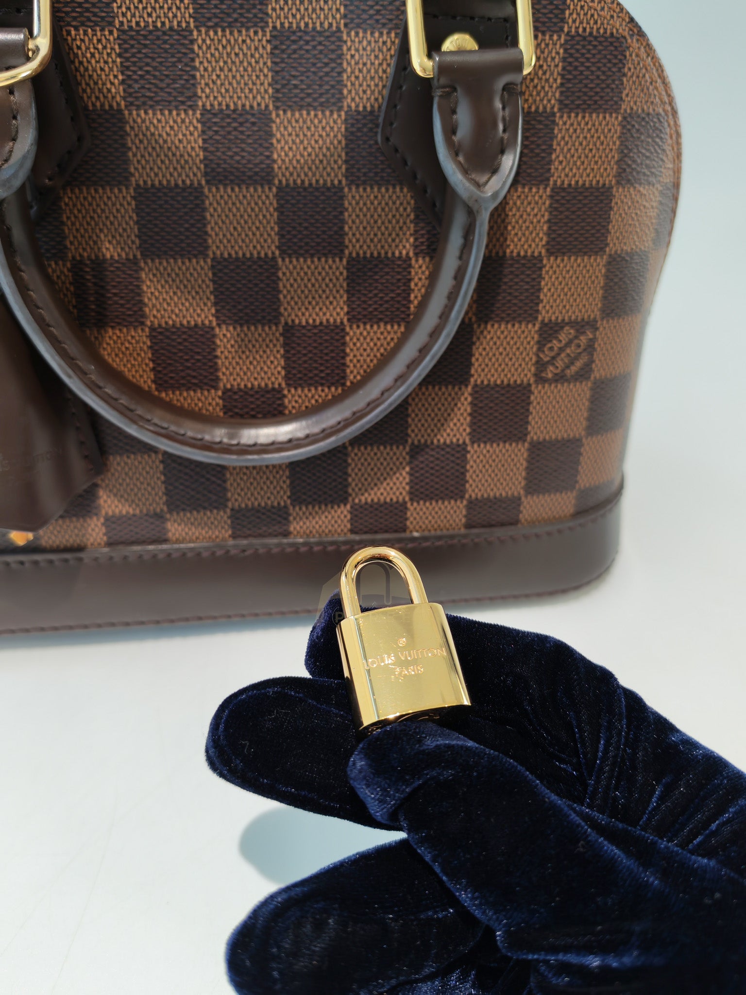 Alma BB in Damier Ebene Canvas (Date code: AR4108) | Purse Maison Luxury Bags Shop