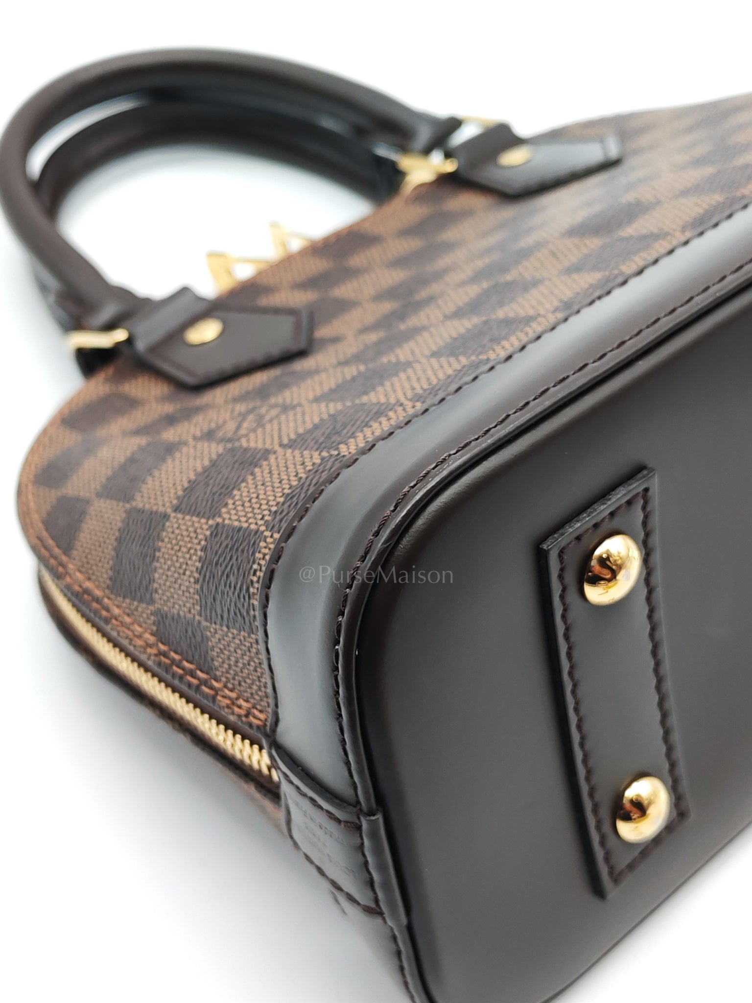 Alma BB in Damier Ebene Canvas (Microchip) | Purse Maison Luxury Bags Shop