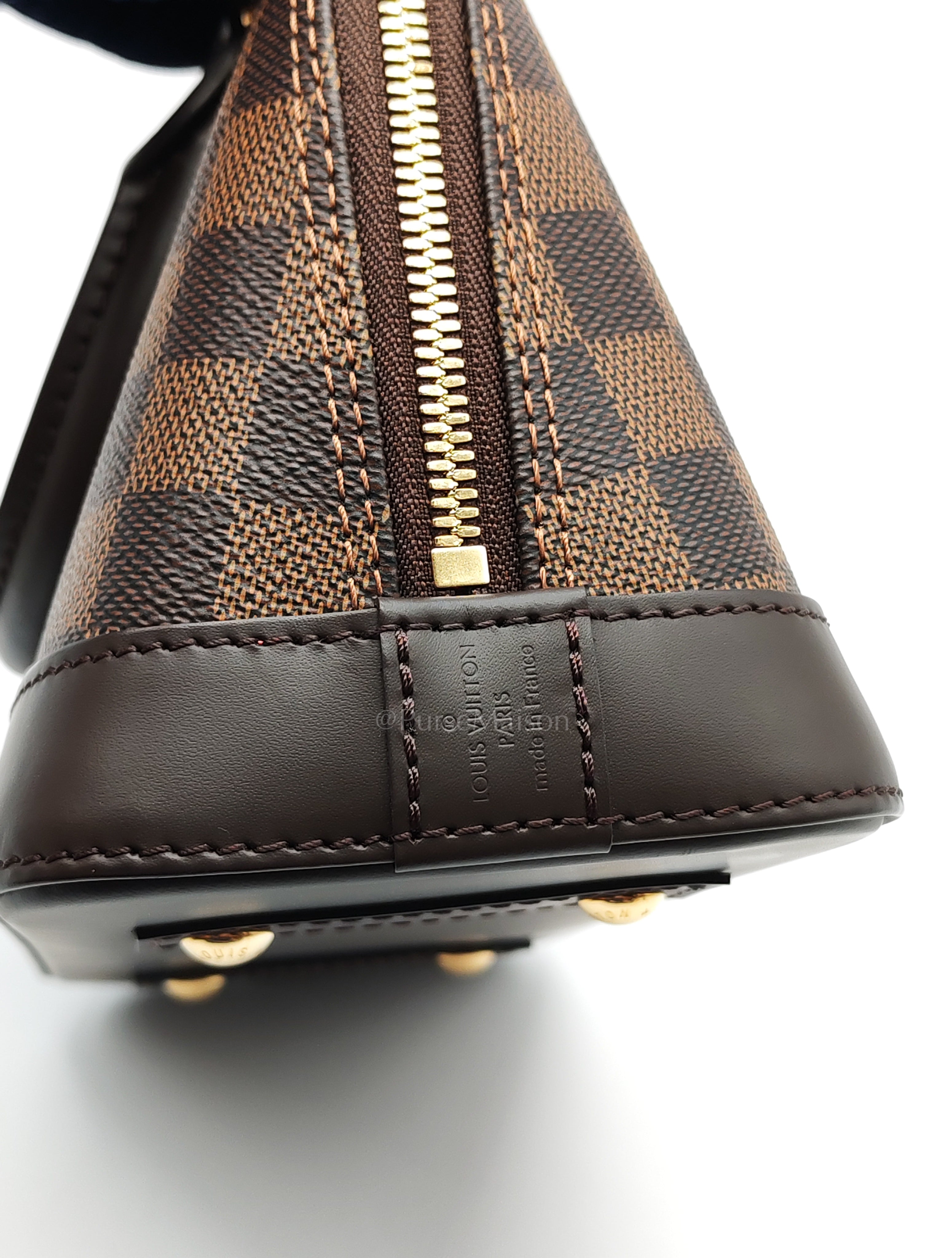 Alma BB in Damier Ebene Canvas (Microchip) | Purse Maison Luxury Bags Shop