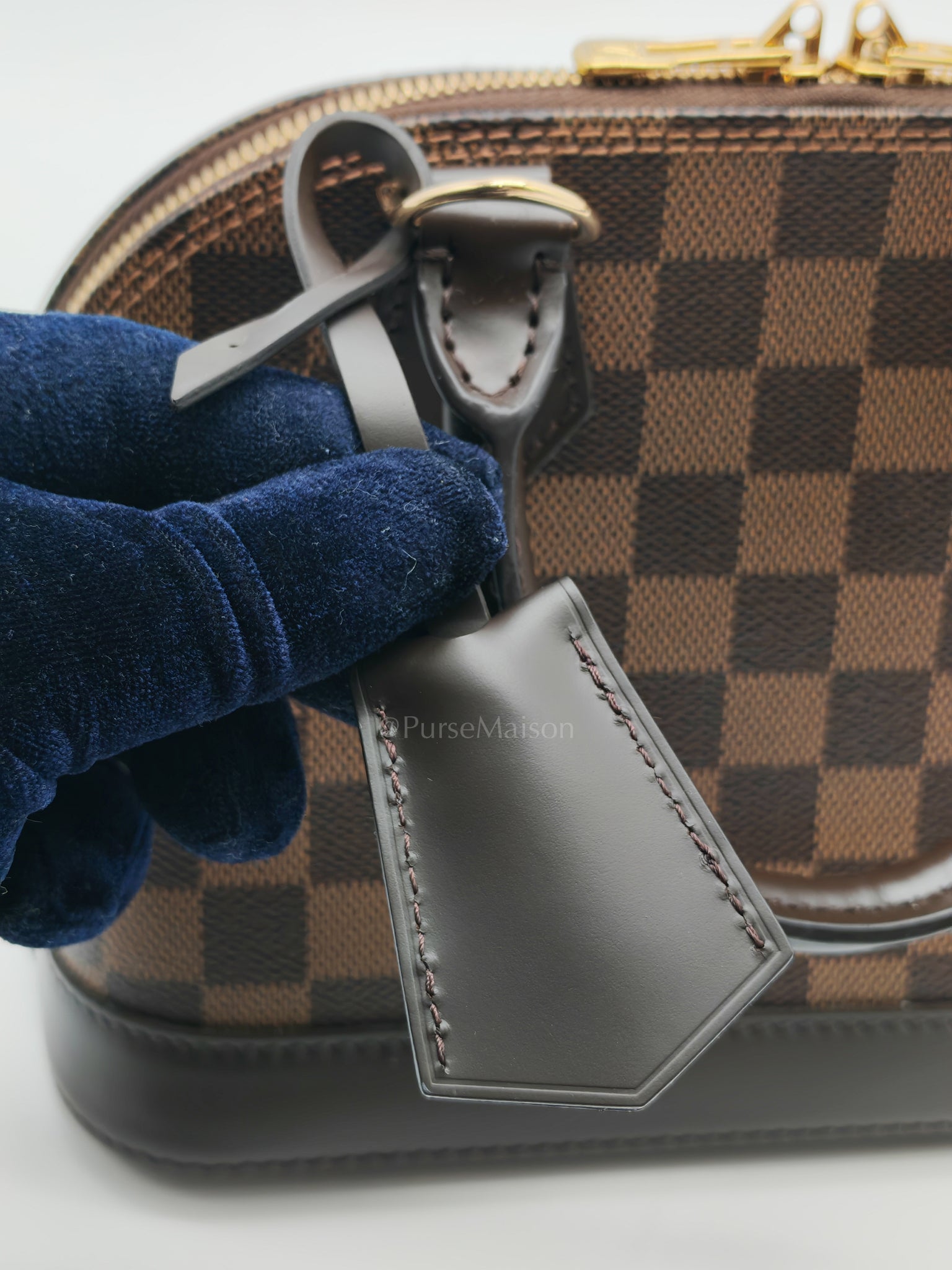 Alma BB in Damier Ebene Canvas (Microchip) | Purse Maison Luxury Bags Shop