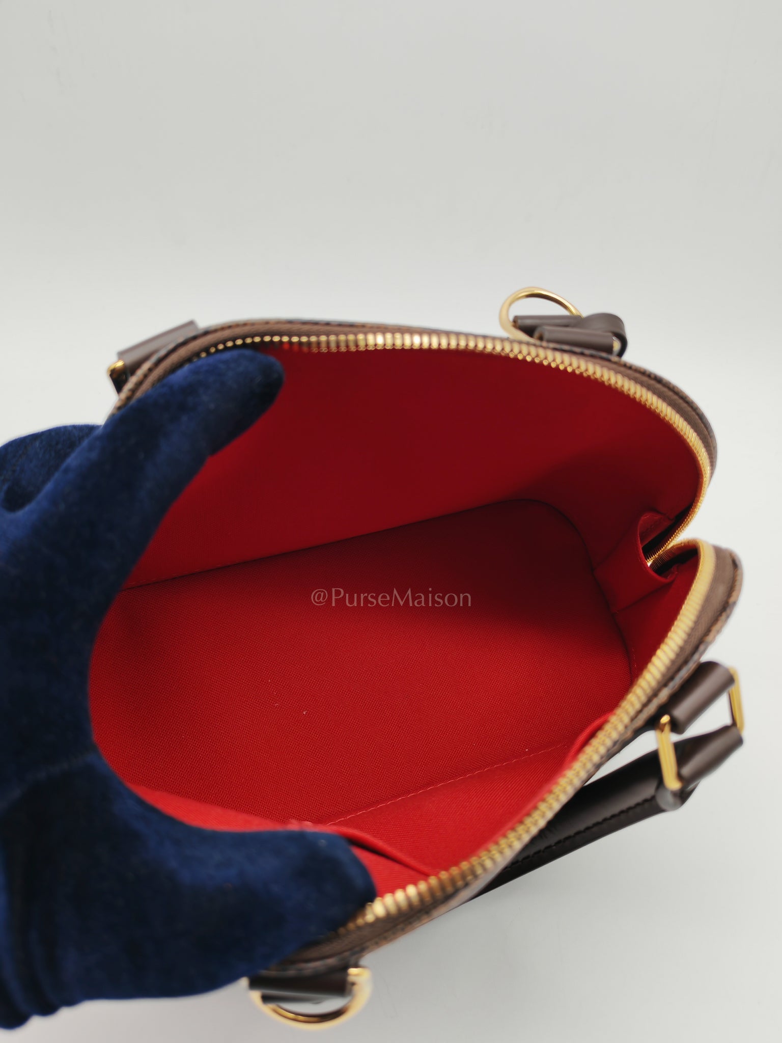 Alma BB in Damier Ebene Canvas (Microchip) | Purse Maison Luxury Bags Shop