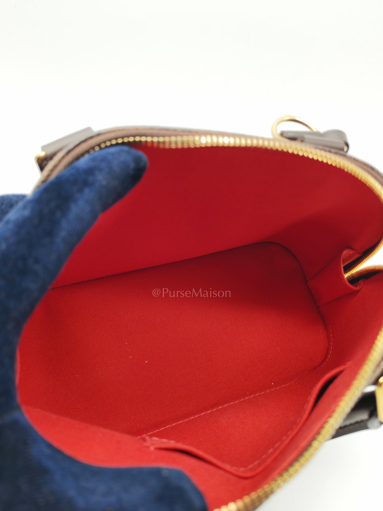 Alma BB in Damier Ebene Canvas (Microchip) | Purse Maison Luxury Bags Shop