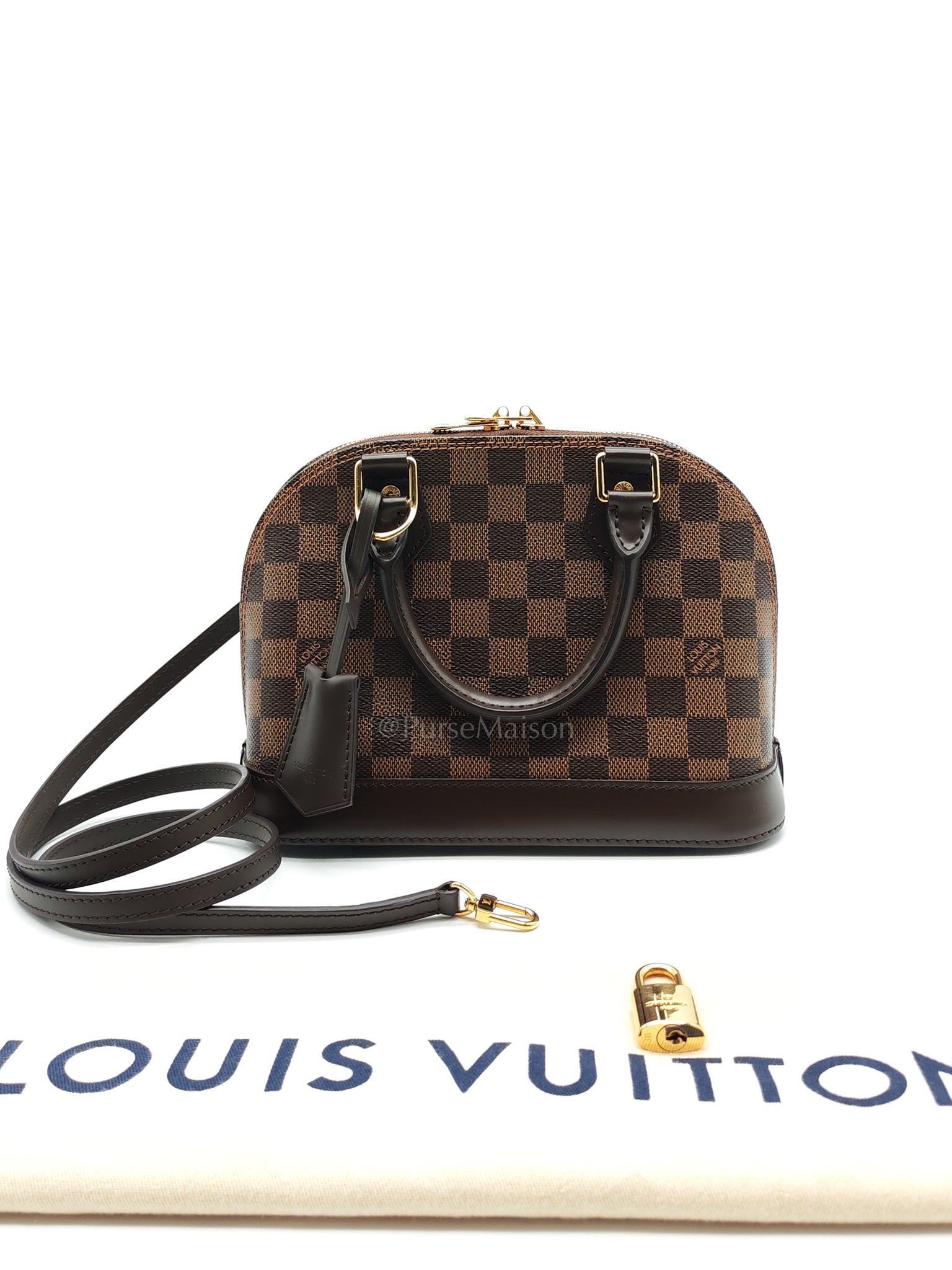 Alma BB in Damier Ebene Canvas (Microchip) | Purse Maison Luxury Bags Shop