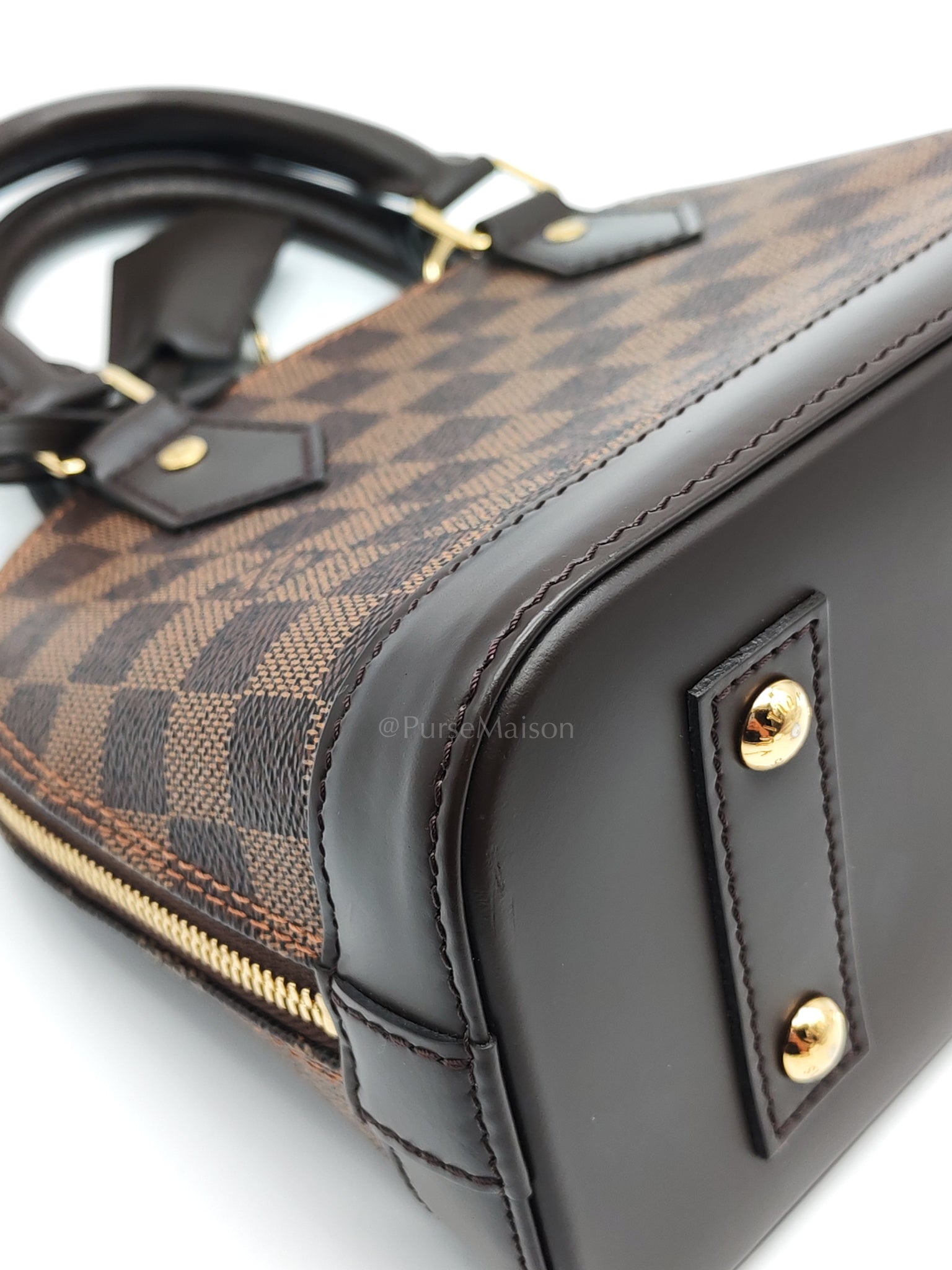 Alma BB in Damier Ebene Canvas (Microchip) | Purse Maison Luxury Bags Shop