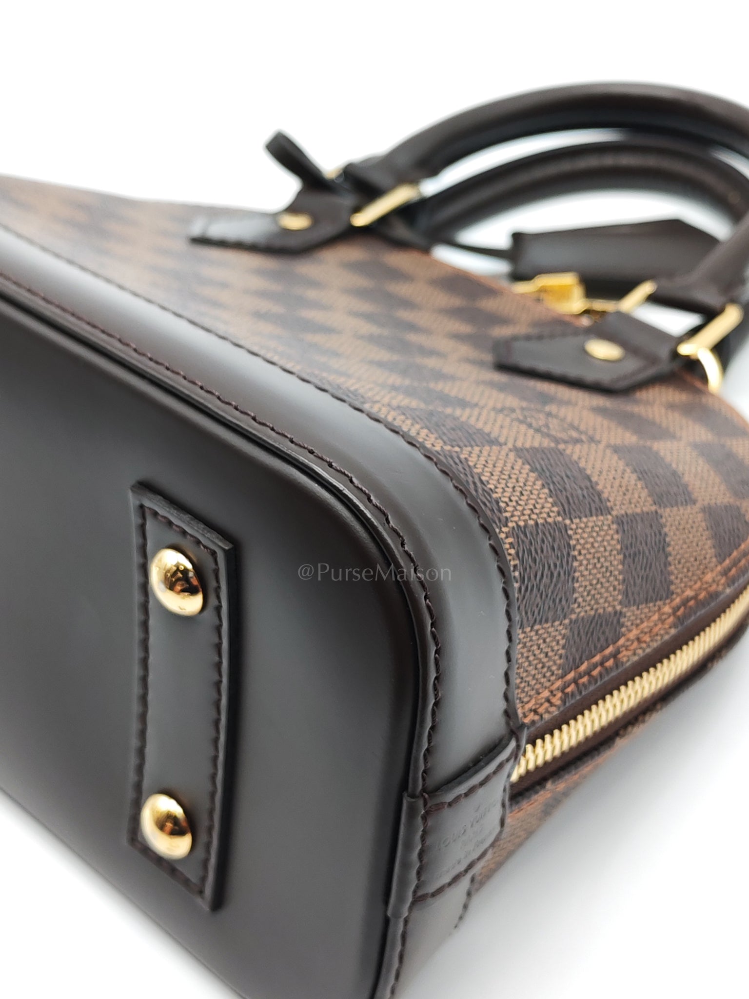 Alma BB in Damier Ebene Canvas (Microchip) | Purse Maison Luxury Bags Shop