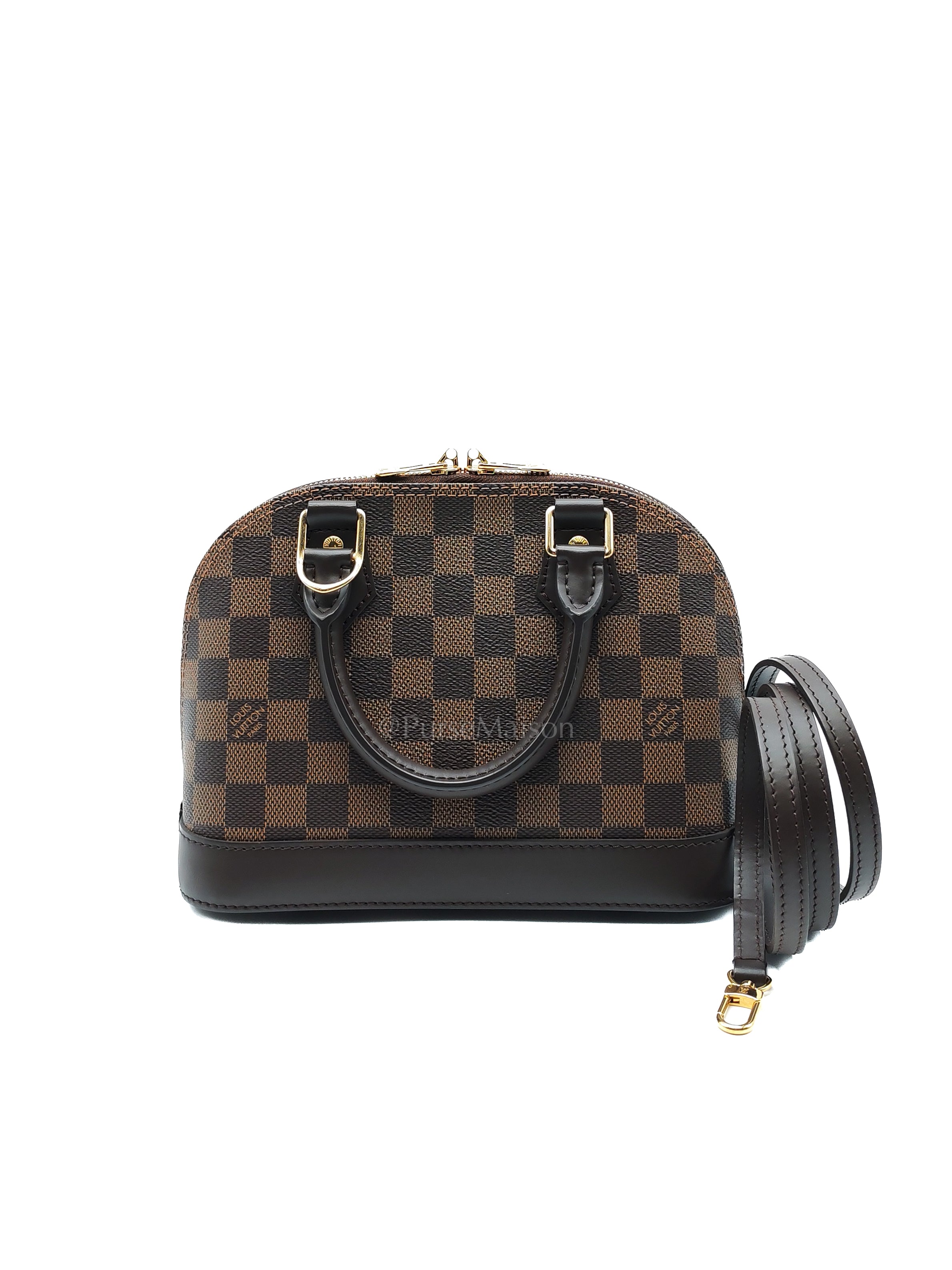 Alma BB in Damier Ebene Canvas (Microchip) | Purse Maison Luxury Bags Shop