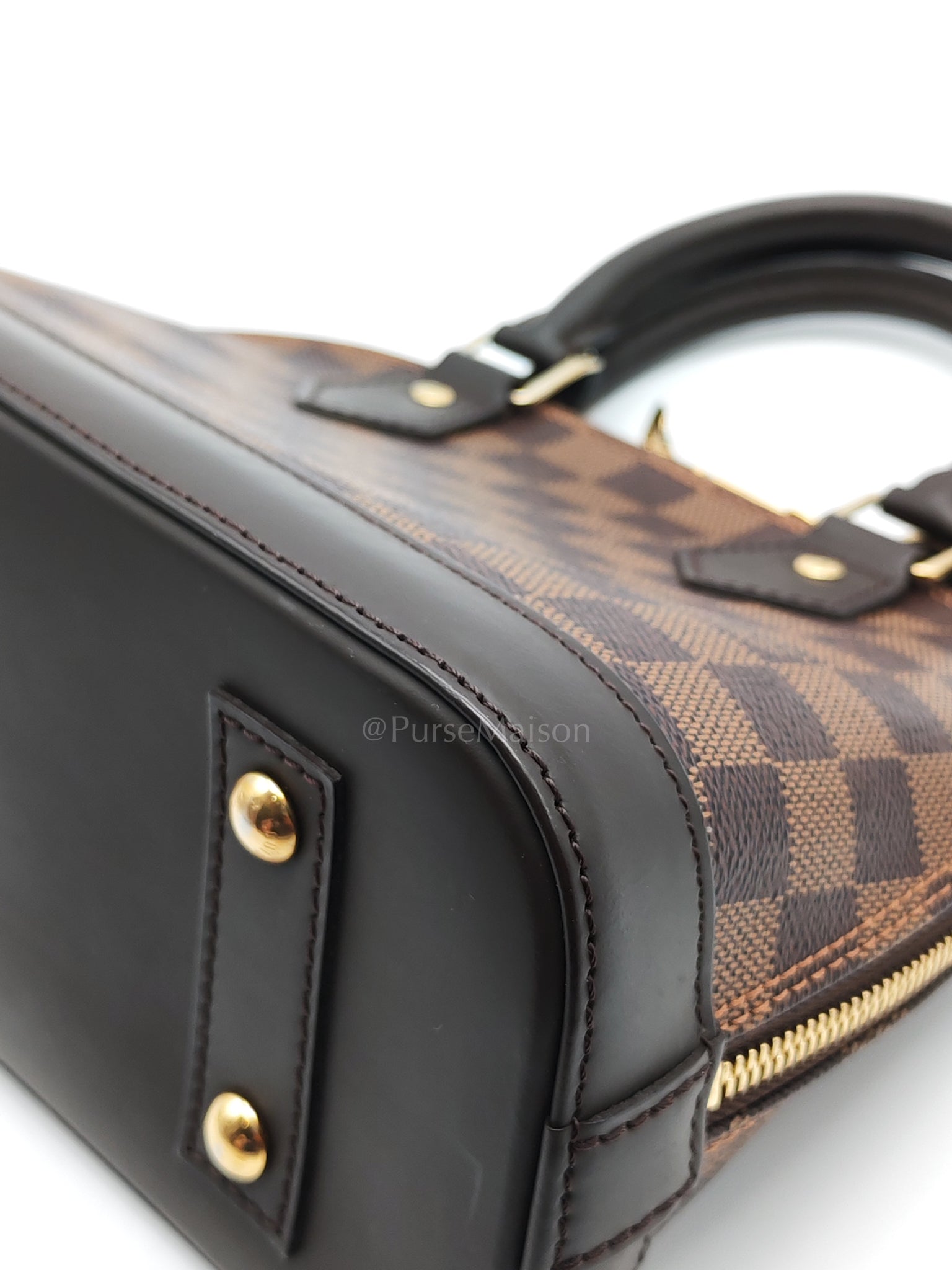 Alma BB in Damier Ebene Canvas Shoulder Bag (Date Code: AR3189) | Purse Maison Luxury Bags Shop