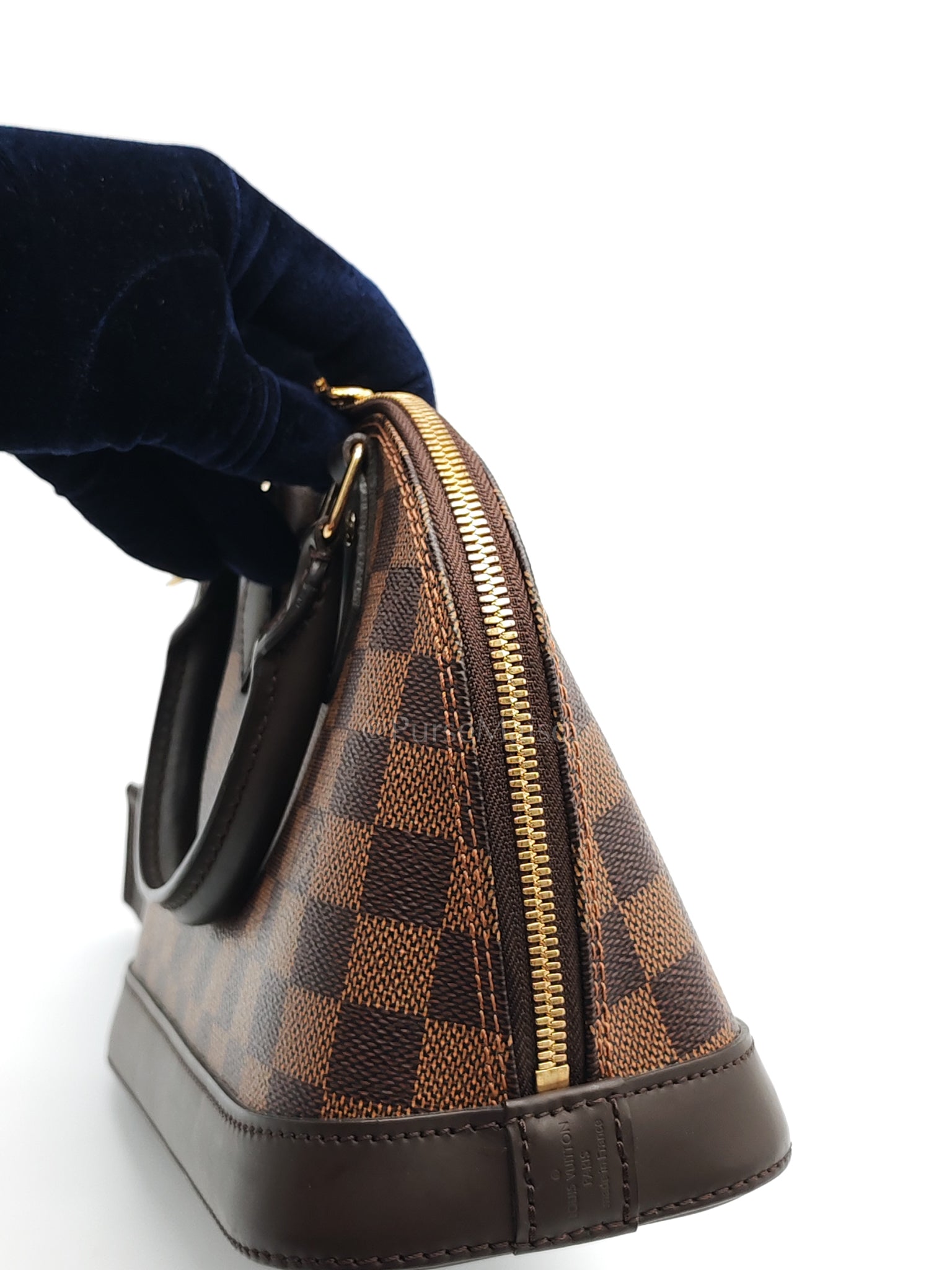 Alma BB in Damier Ebene Canvas Shoulder Bag (Date Code: AR3189) | Purse Maison Luxury Bags Shop