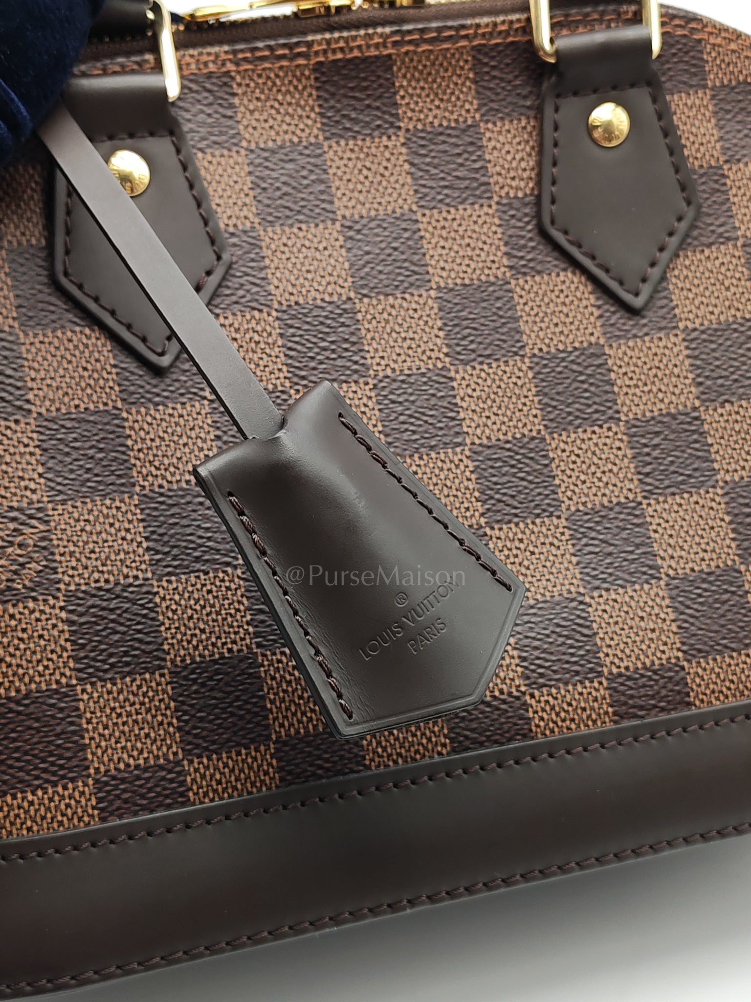 Alma BB in Damier Ebene Canvas Shoulder Bag (Date Code: AR3189) | Purse Maison Luxury Bags Shop