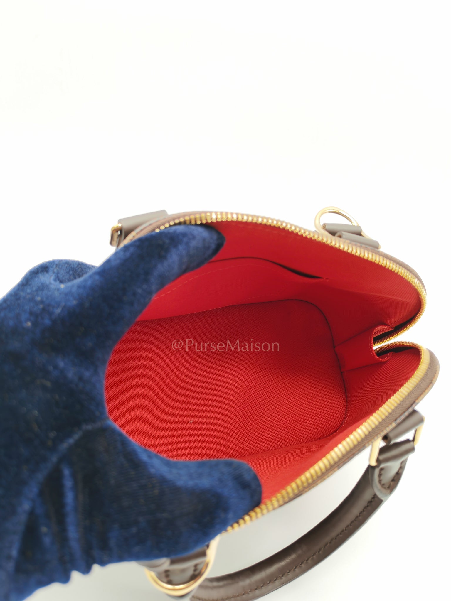 Alma BB in Damier Ebene Canvas Shoulder Bag (Date Code: AR3189) | Purse Maison Luxury Bags Shop