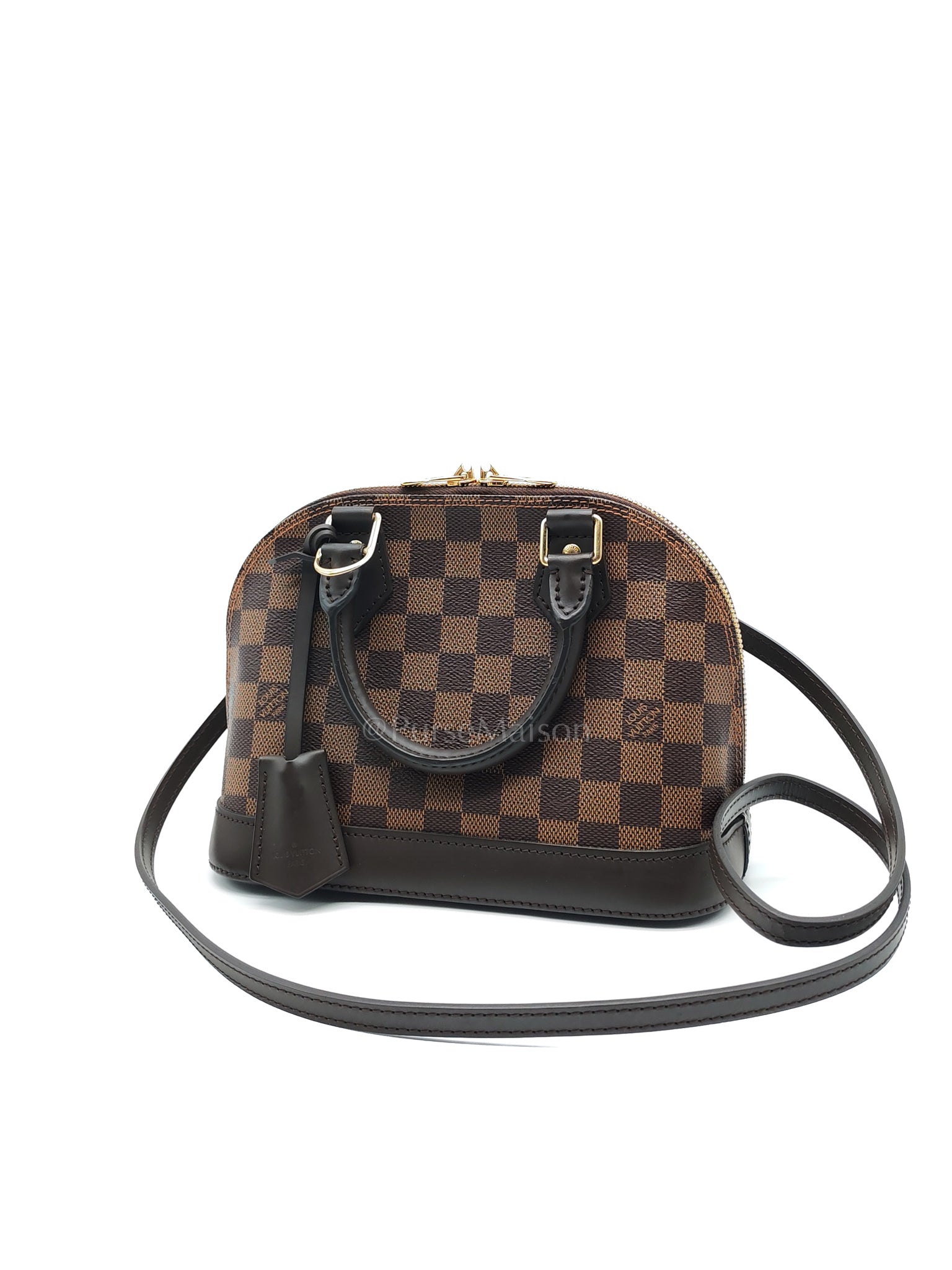 Alma BB in Damier Ebene Canvas Shoulder Bag (Date Code: AR3189) | Purse Maison Luxury Bags Shop