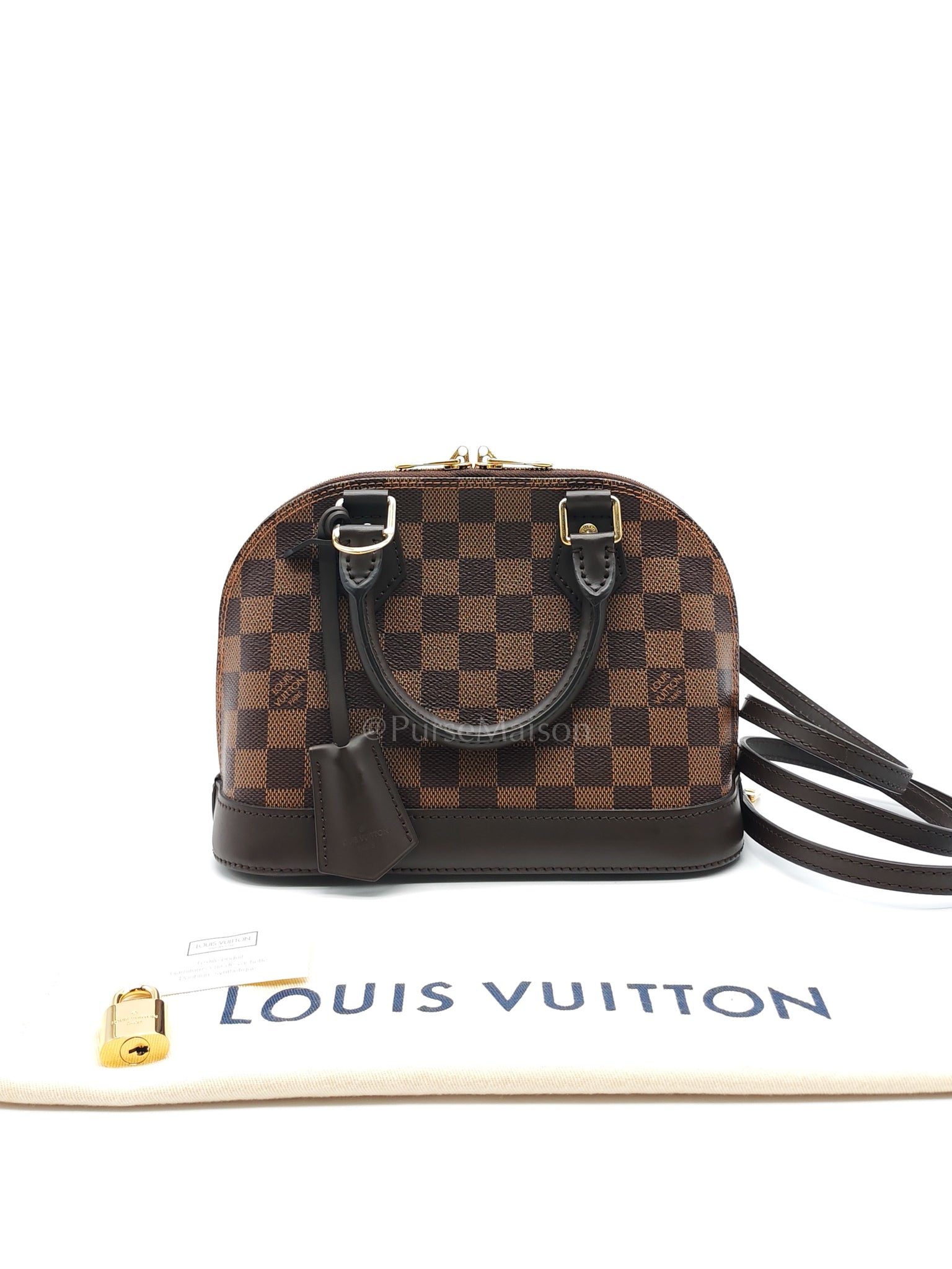 Alma BB in Damier Ebene Canvas Shoulder Bag (Date Code: AR3189) | Purse Maison Luxury Bags Shop