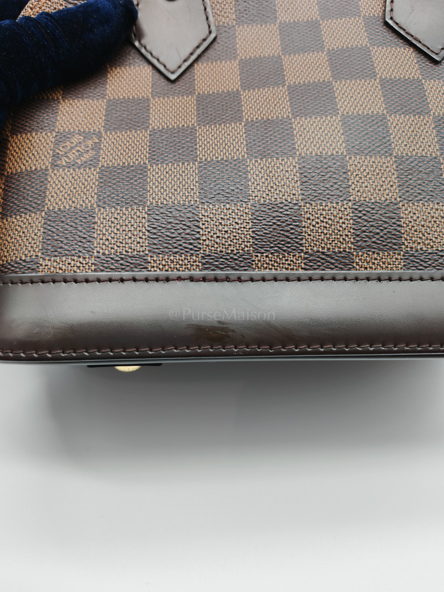 Alma BB in Damier Ebene Canvas Shoulder Bag (Microchip) | Purse Maison Luxury Bags Shop