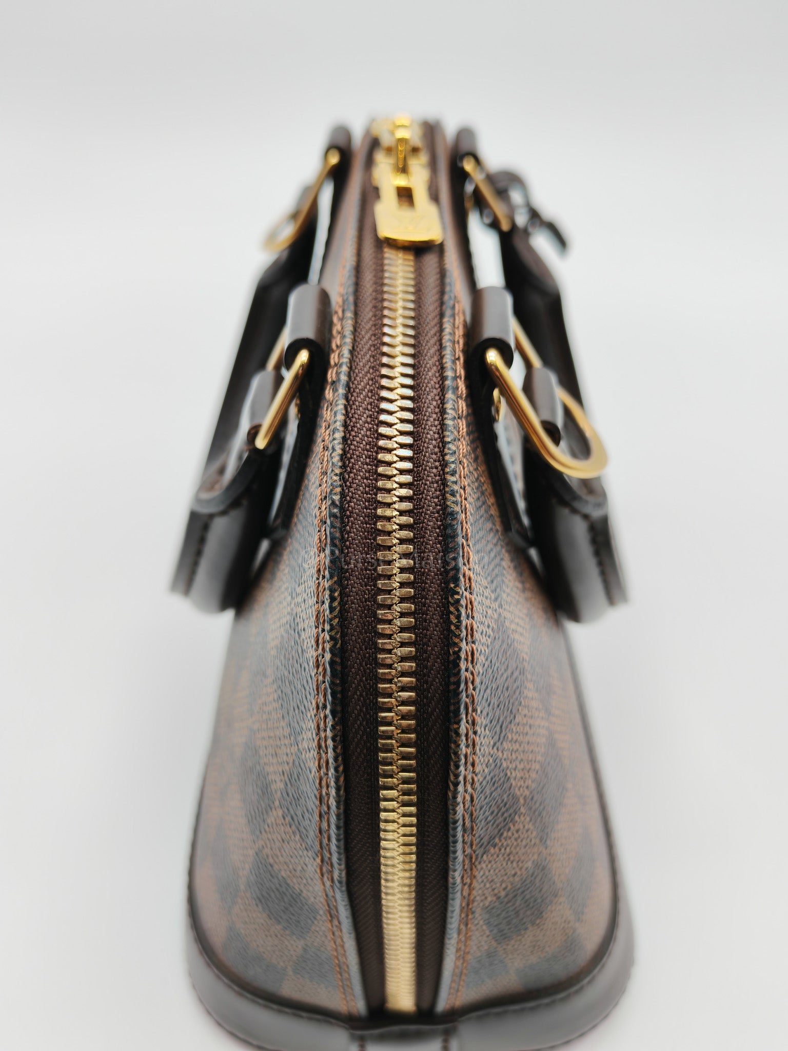 Alma BB in Damier Ebene Canvas Shoulder Bag (Microchip) | Purse Maison Luxury Bags Shop