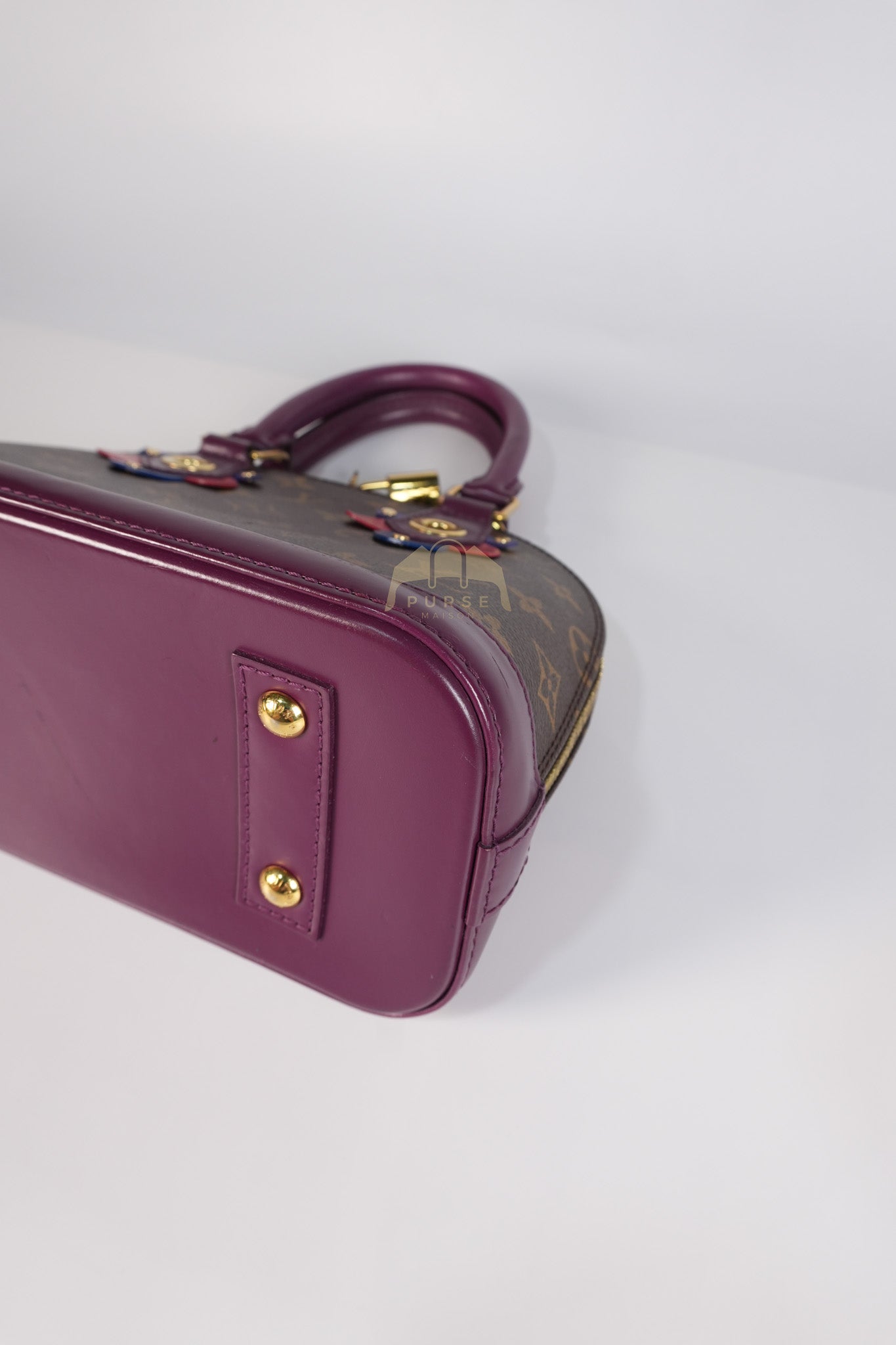 Alma BB in Magenta Monogram Canvas Totem & Gold Hardware (Date Code: FL2165) | Purse Maison Luxury Bags Shop