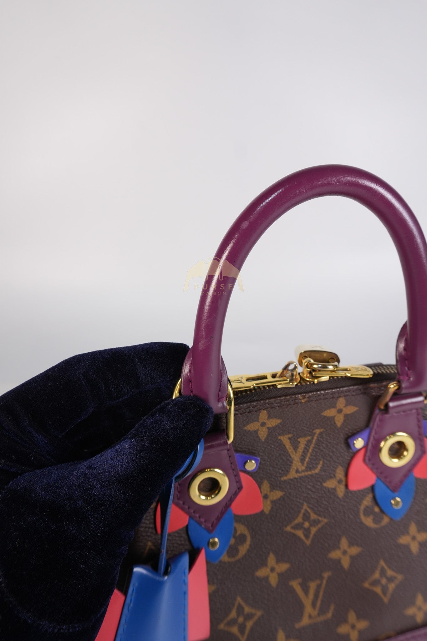 Alma BB in Magenta Monogram Canvas Totem & Gold Hardware (Date Code: FL2165) | Purse Maison Luxury Bags Shop