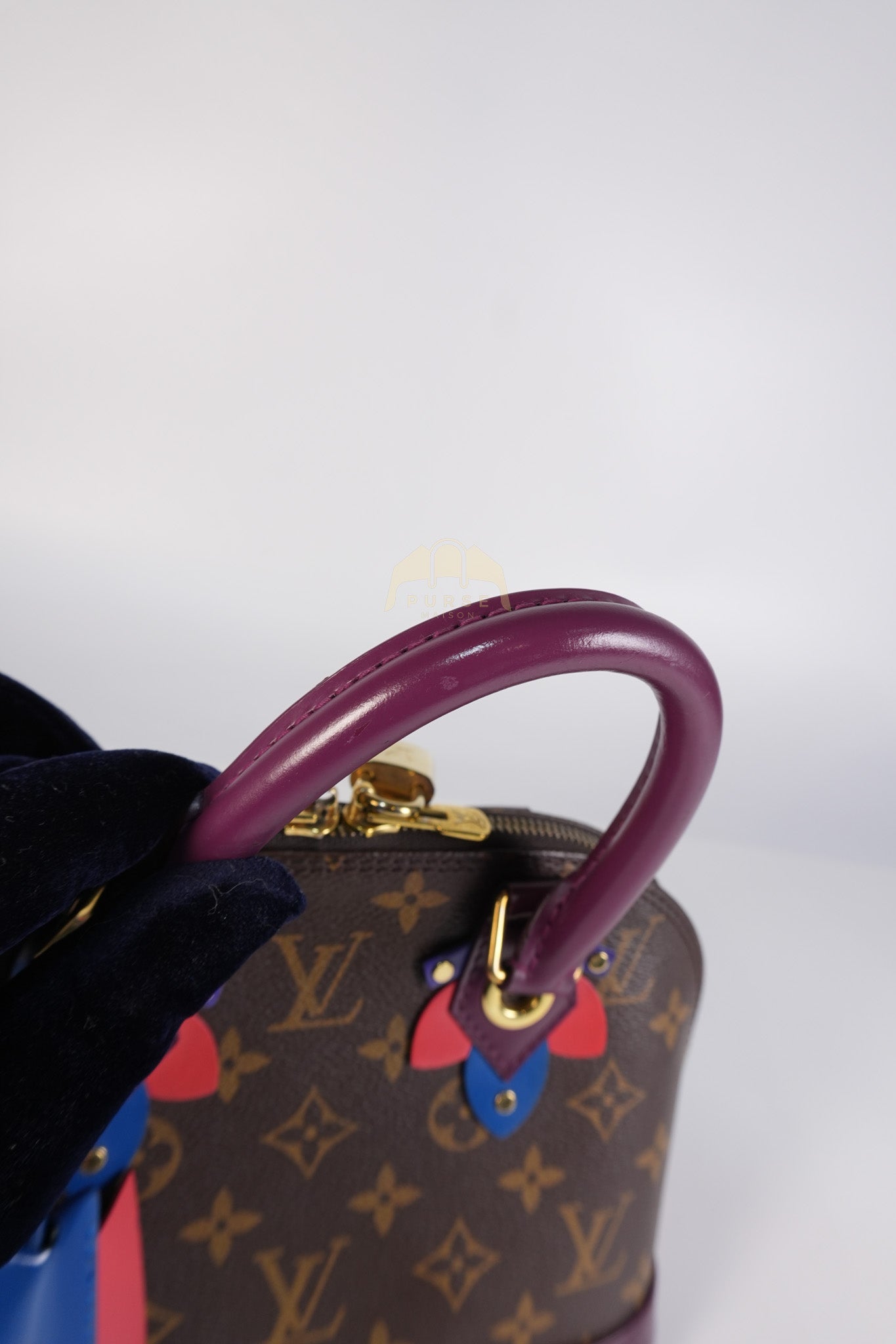 Alma BB in Magenta Monogram Canvas Totem & Gold Hardware (Date Code: FL2165) | Purse Maison Luxury Bags Shop