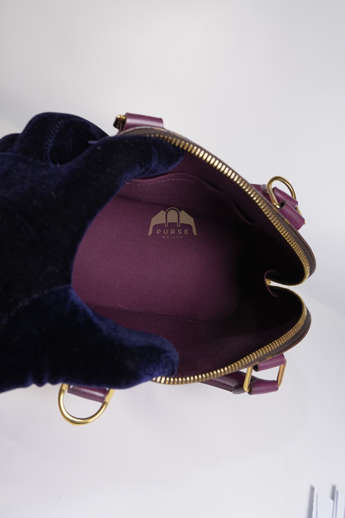 Alma BB in Magenta Monogram Canvas Totem & Gold Hardware (Date Code: FL2165) | Purse Maison Luxury Bags Shop