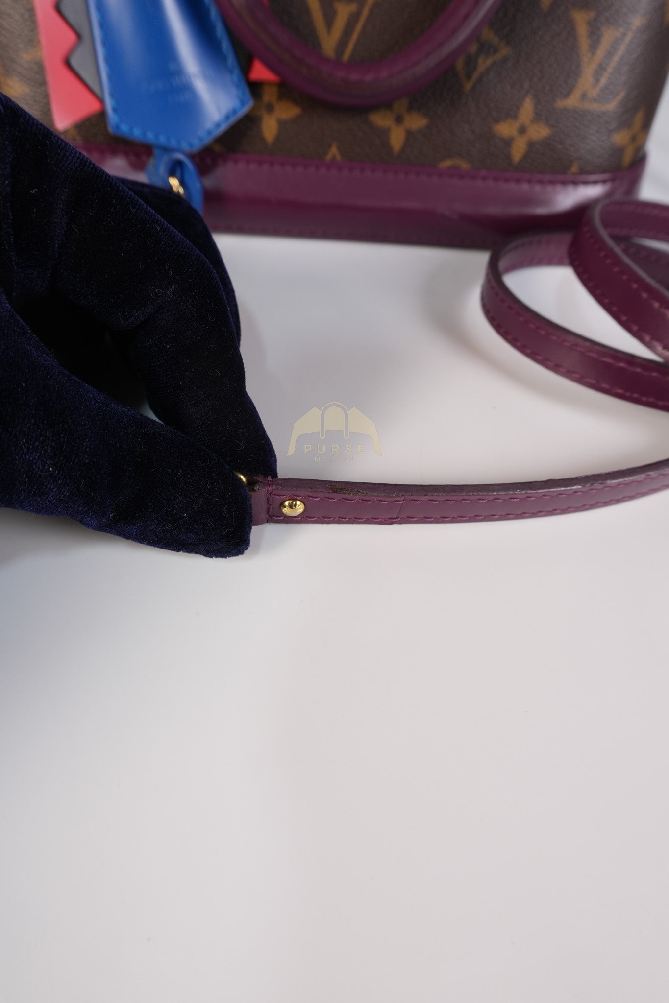 Alma BB in Magenta Monogram Canvas Totem & Gold Hardware (Date Code: FL2165) | Purse Maison Luxury Bags Shop
