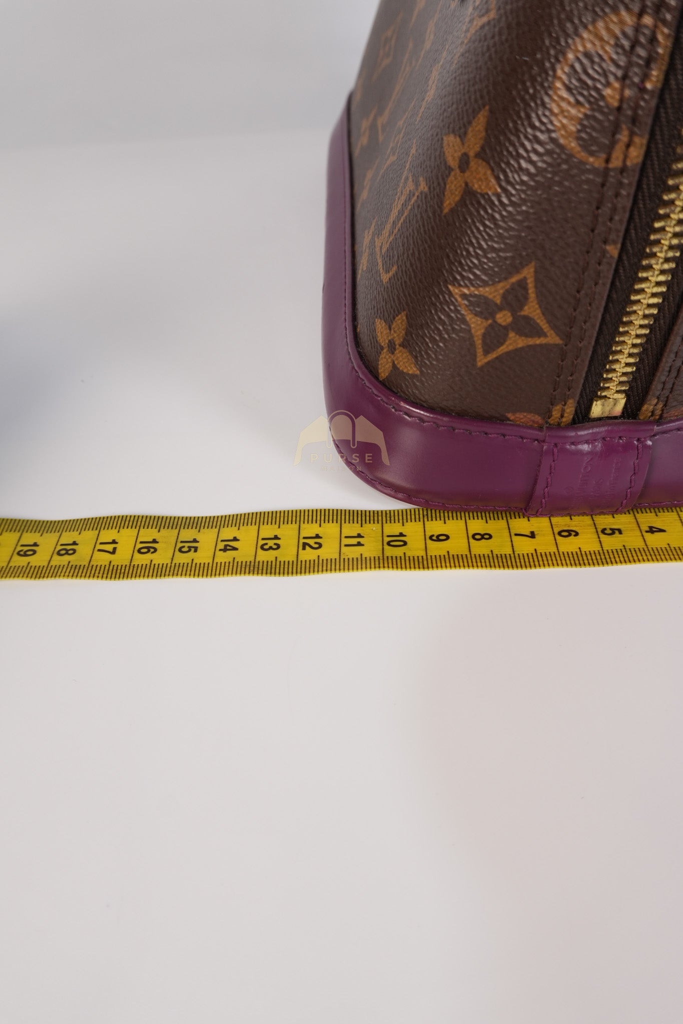 Alma BB in Magenta Monogram Canvas Totem & Gold Hardware (Date Code: FL2165) | Purse Maison Luxury Bags Shop