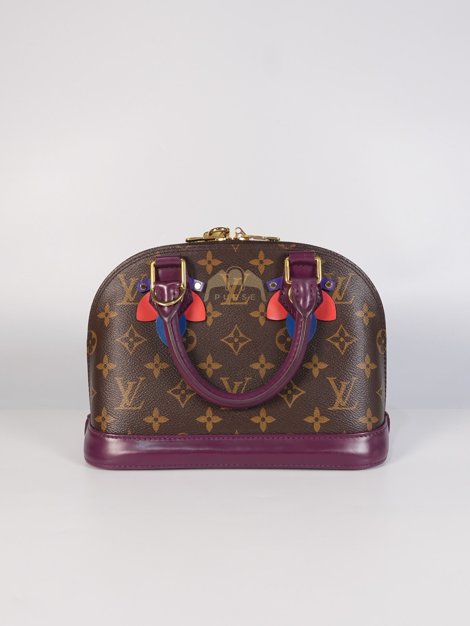 Alma BB in Magenta Monogram Canvas Totem & Gold Hardware (Date Code: FL2165) | Purse Maison Luxury Bags Shop