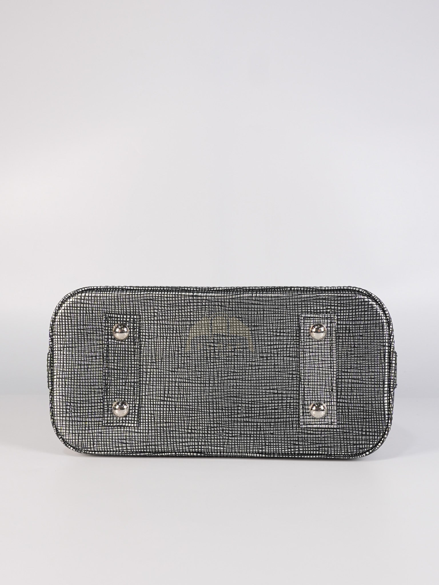 Alma BB in Metallic Silver Epi Leather & Silver Hardware (Date Code: SN1195) | Purse Maison Luxury Bags Shop