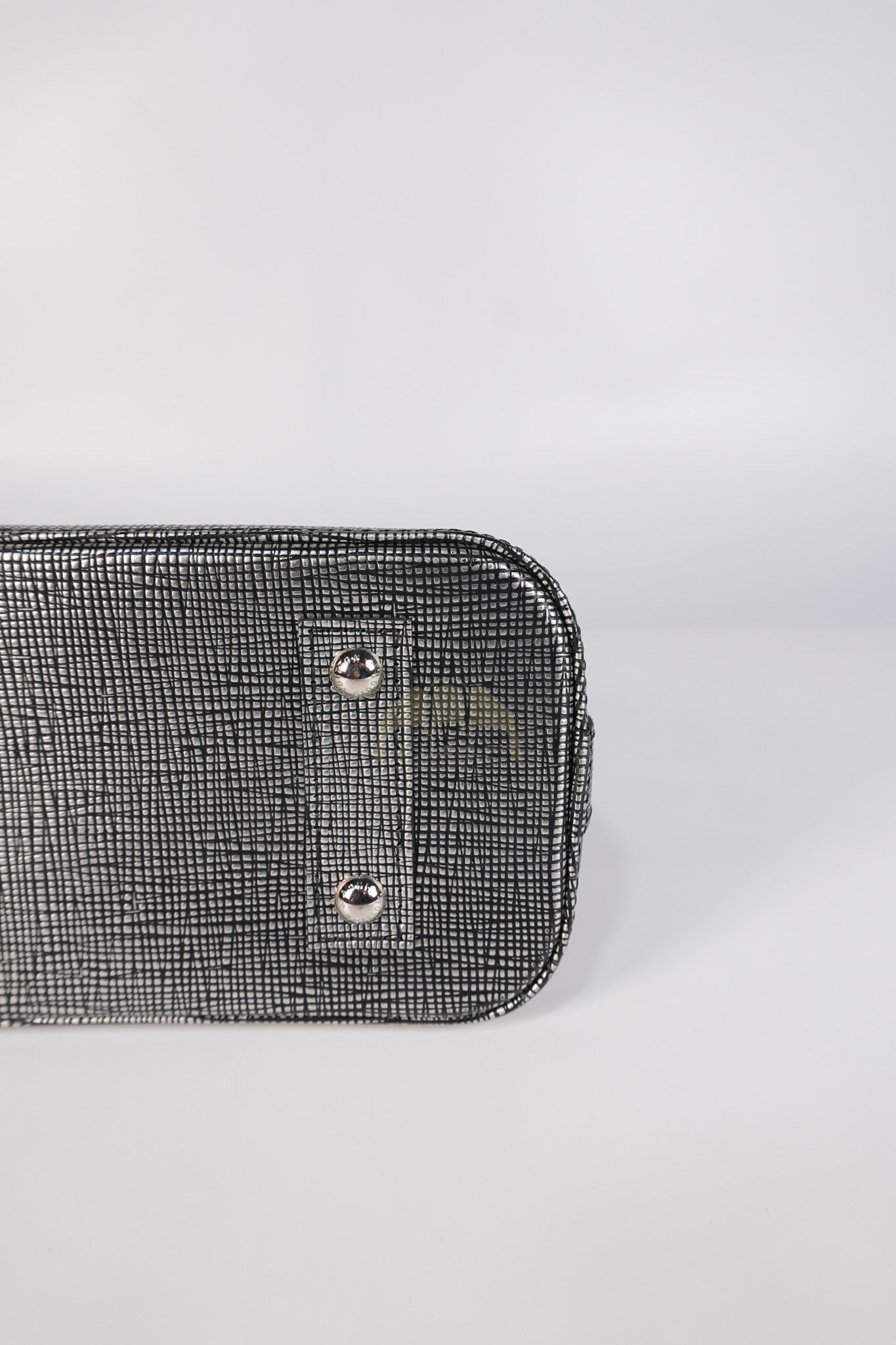 Alma BB in Metallic Silver Epi Leather & Silver Hardware (Date Code: SN1195) | Purse Maison Luxury Bags Shop